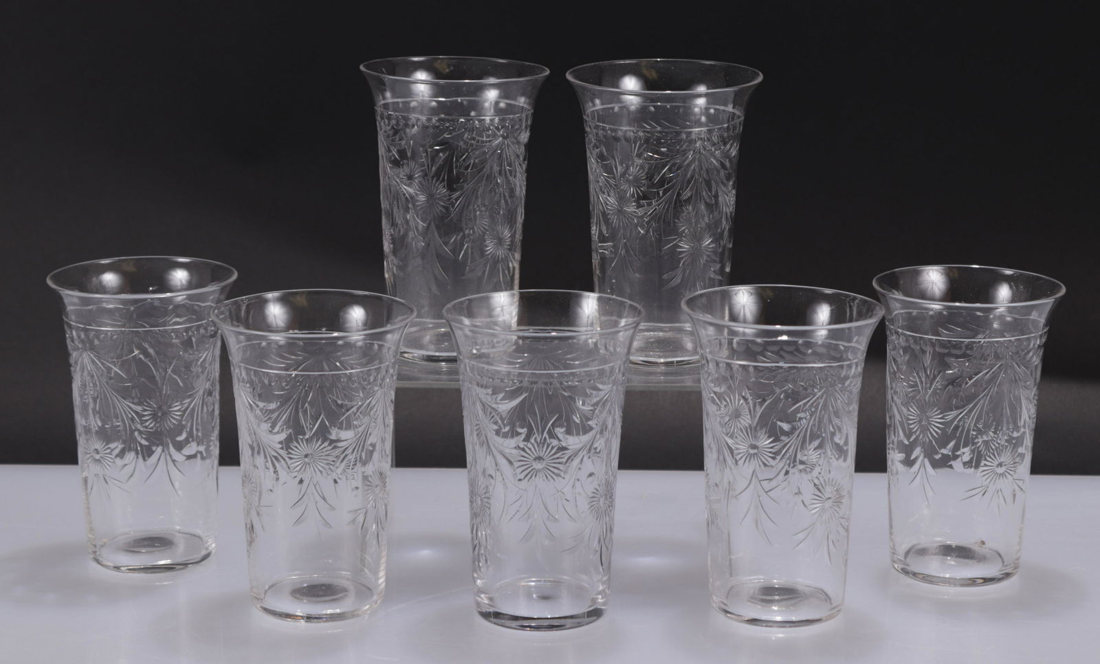 7 Cut Glass Tumblers (1 of 2)
