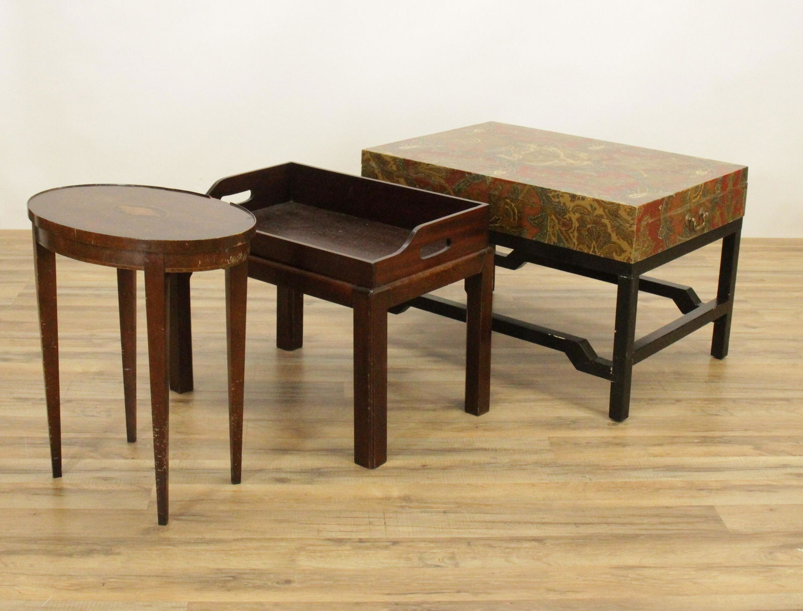 Mahogany Butlers Tray Table, Lift Top Box On Stand (1 of 5)