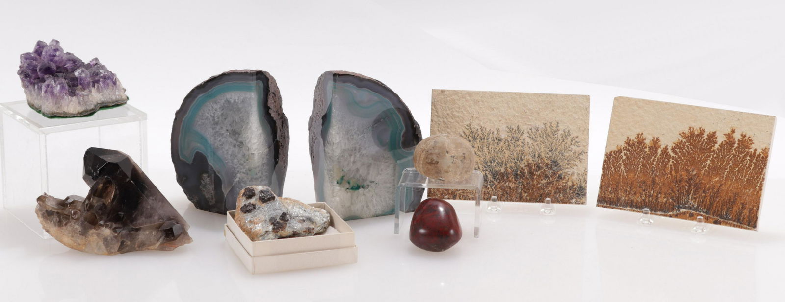 Group of 9 Fossils and Various Geodes (1 of 5)