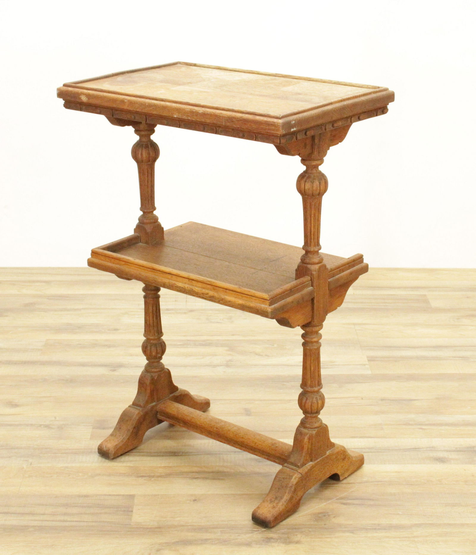 French Oak 2-Tier Table (1 of 2)