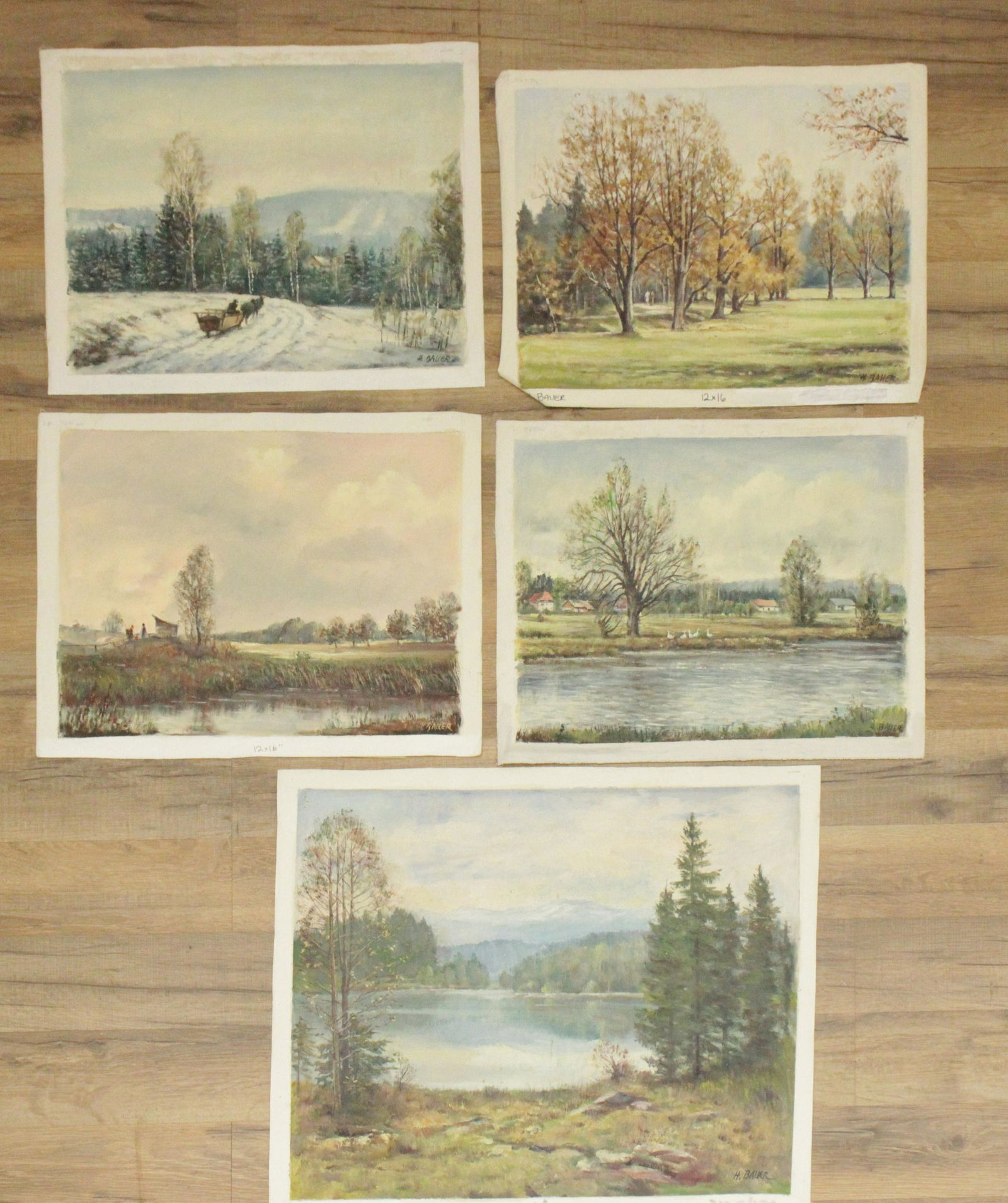 Hubert Bauer - Group of 5 Landscapes (1 of 7)