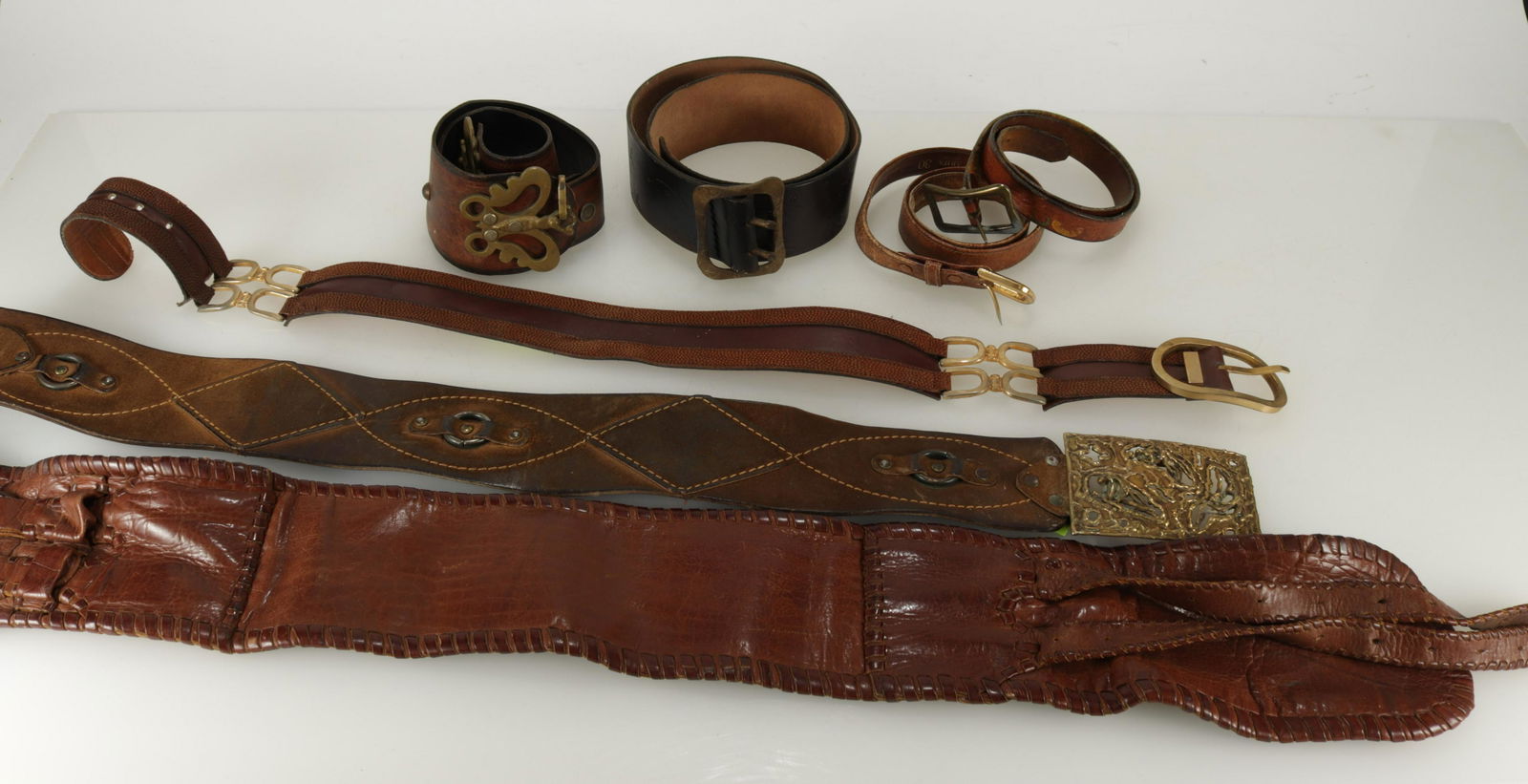 Vintage Leather Belts, Tux Tan, Ted Lapidus (1 of 8)