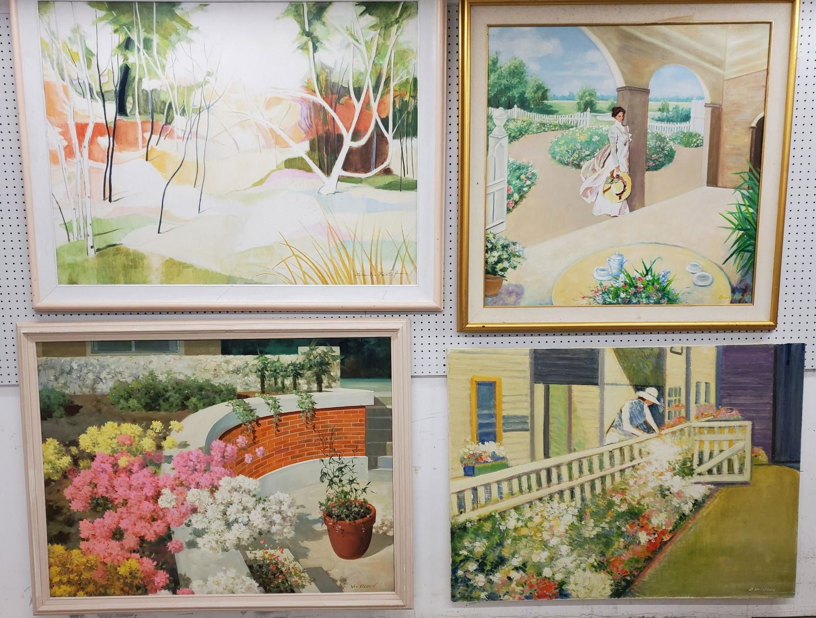 4 Large Spring Floral Landscape Paintings (1 of 9)