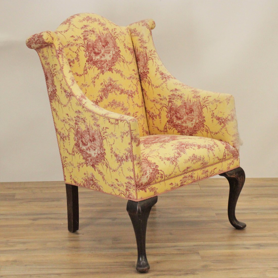 George III Style Mahogany Wing Armchair, 19th C.: George III Style Mahogany Wing Armchair, 19th C.Dimensions: 48" H x 30" W x 26" D Shipping is the buyer's responsibility! We recommend obtaining a quote from a third party shipper prior to bidding