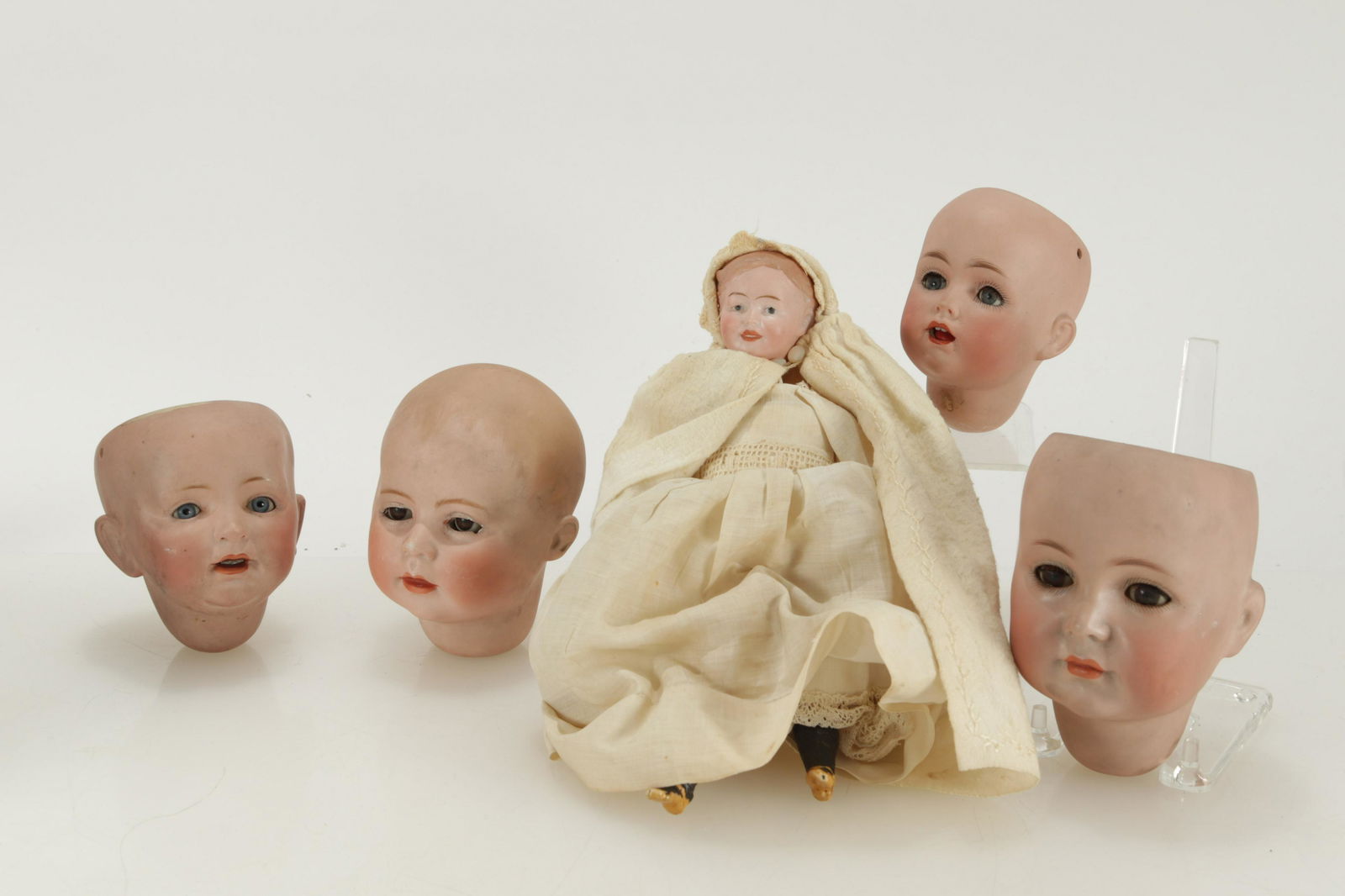 Antique German Bisque Doll Heads (1 of 13)