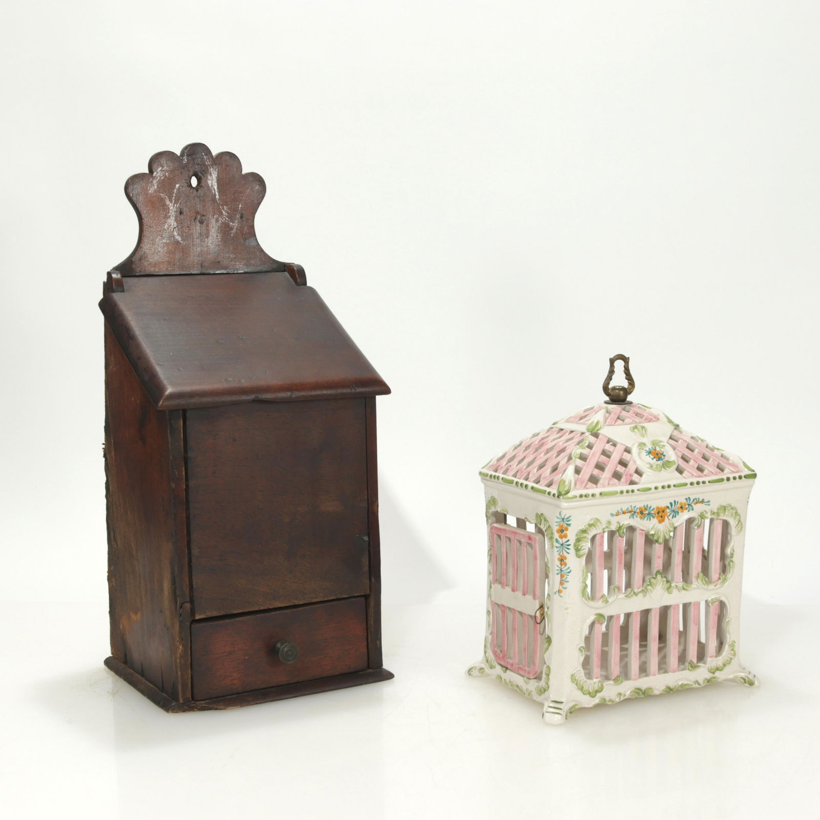 Spice Box and Italian Ceramic Bird Cage (1 of 3)
