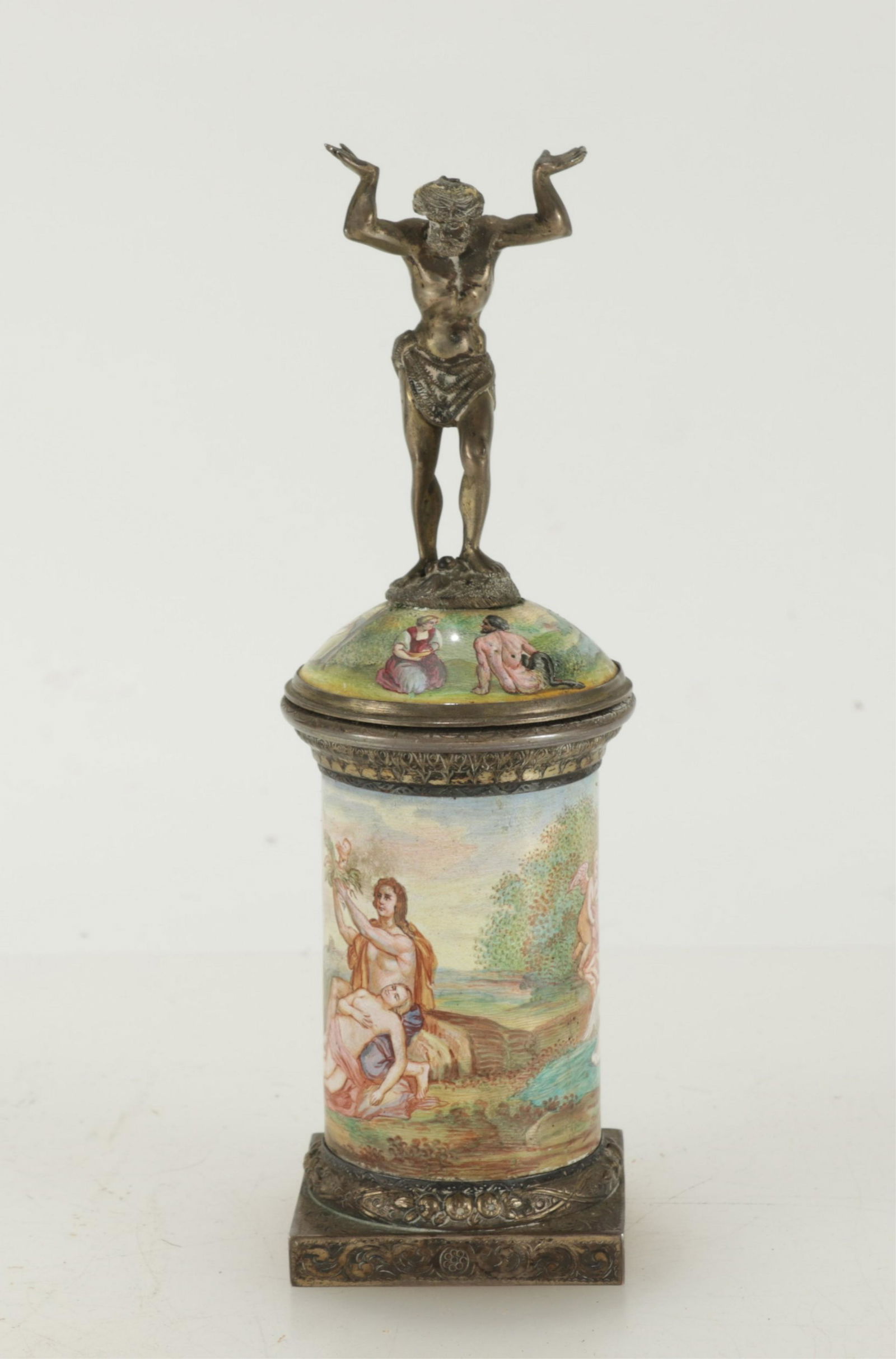 Viennese Enameled Silver Tazza Base, 19/20 C. (1 of 4)