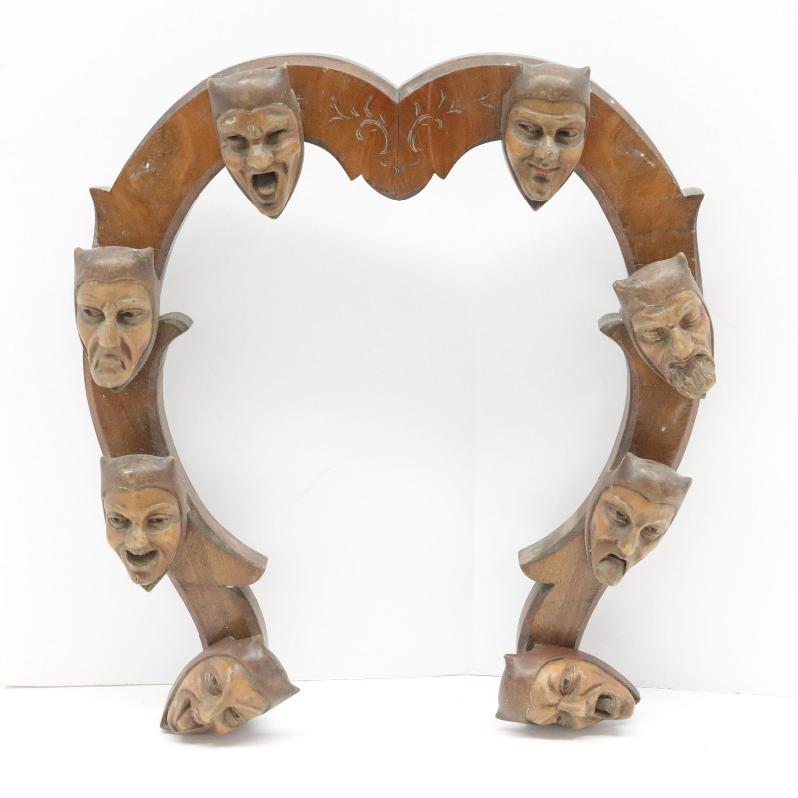 Renaissance Revival Hat Rack with Busts (1 of 4)