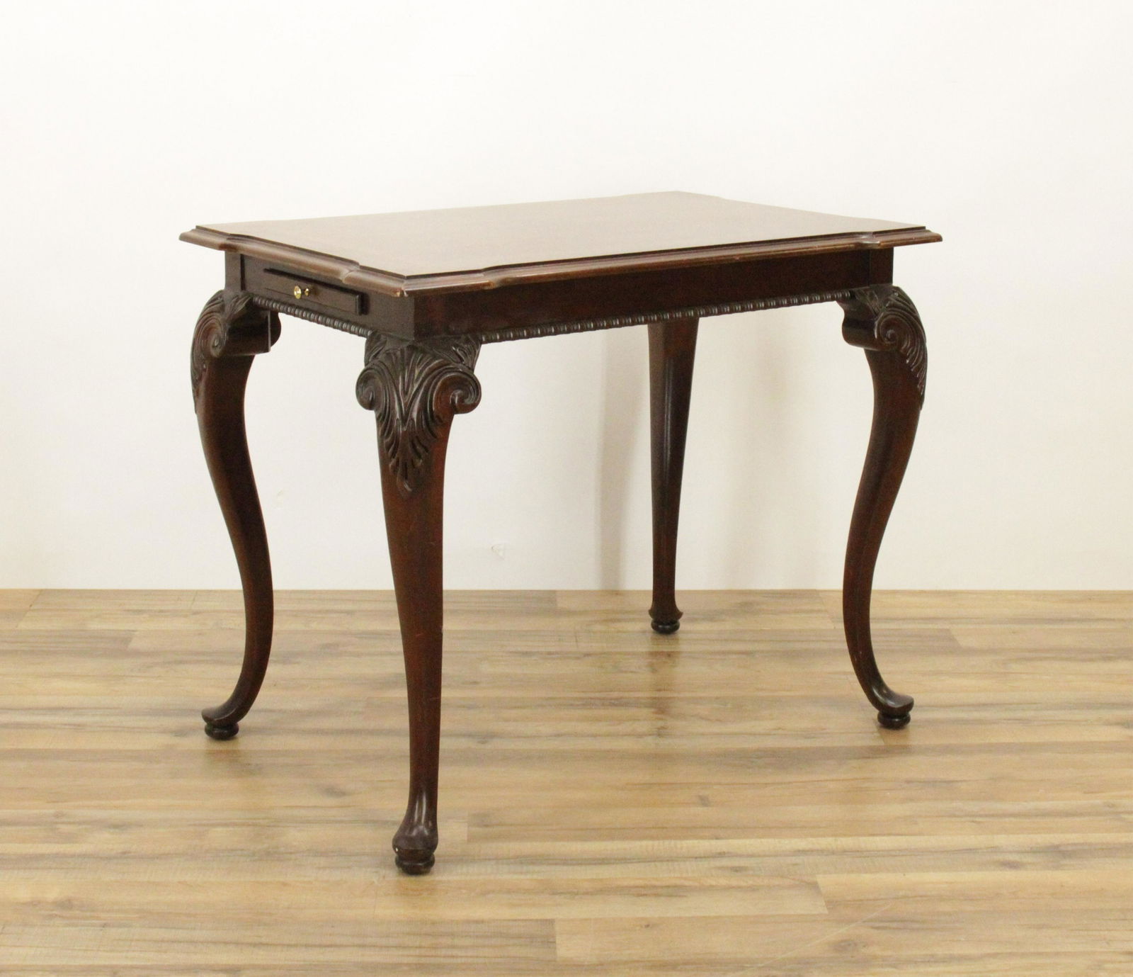 Chippendale Style Inlaid Mahogany Tea Table (1 of 3)