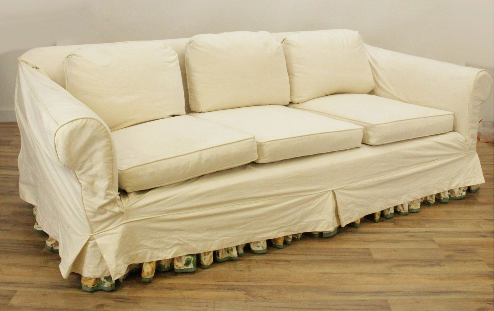 Contemporary Slip Covered Sofa (1 of 5)