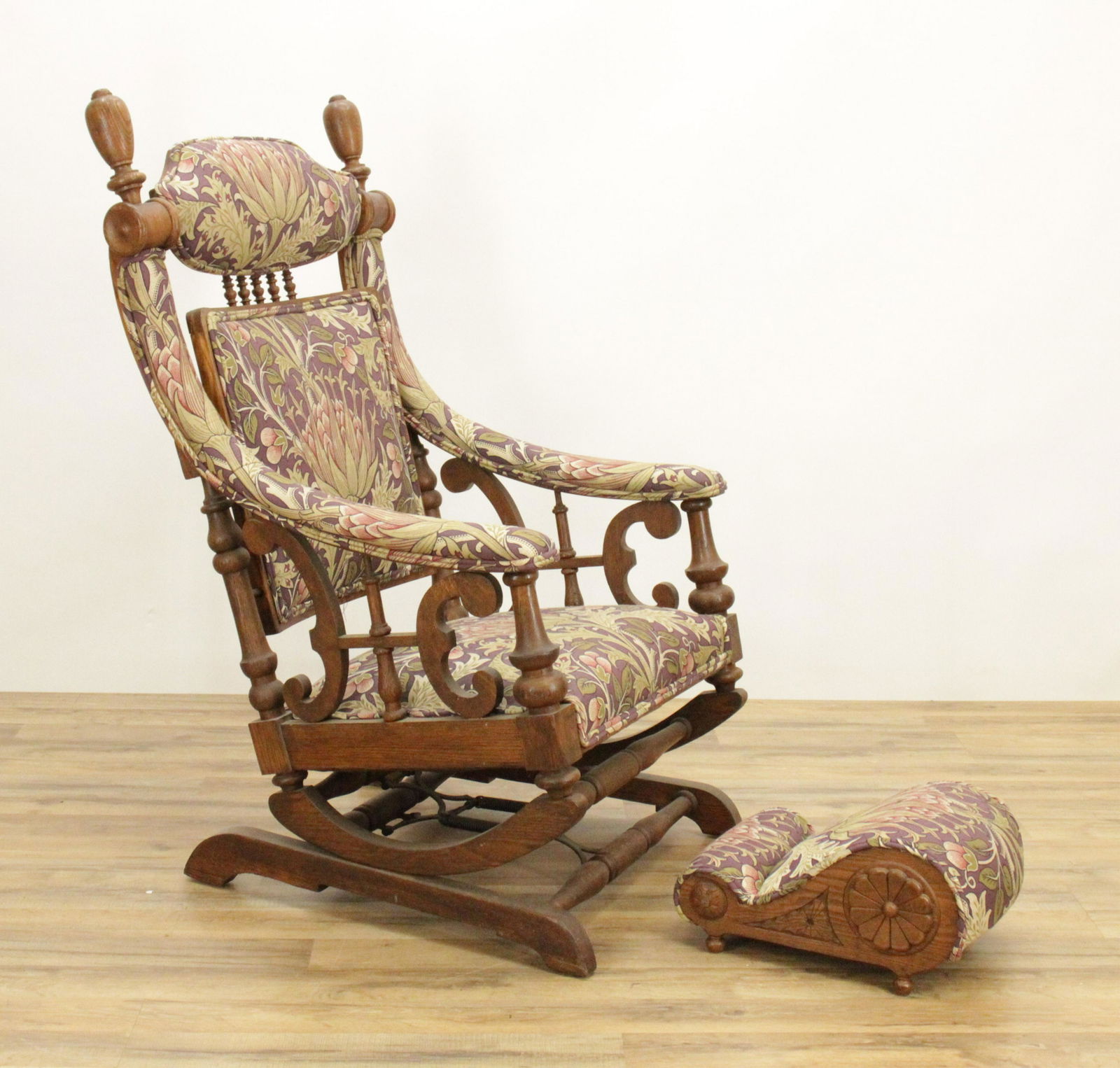 Victorian Style Oak Rocker Gout Stool (1 of 2)