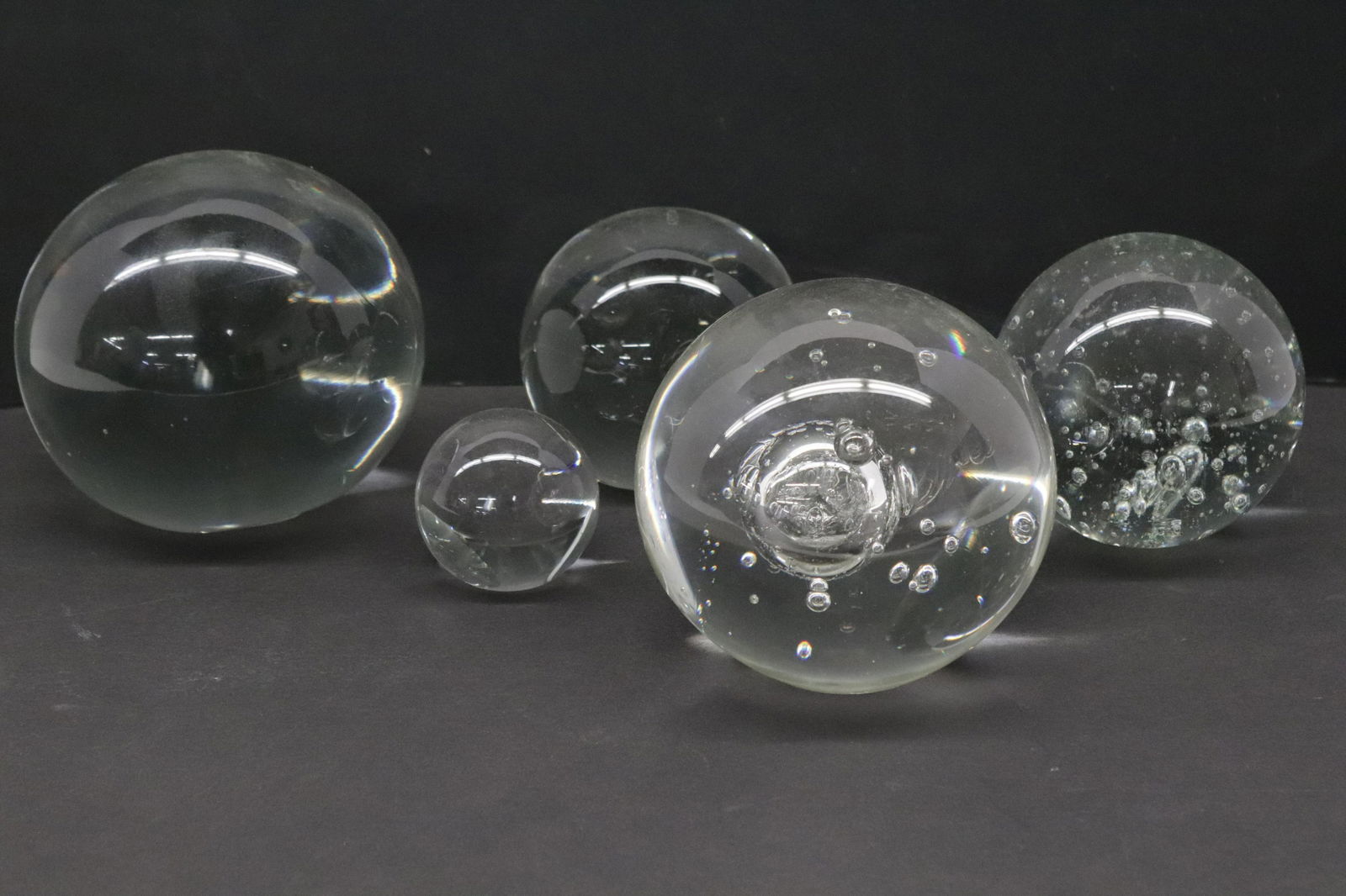 Modern Clear Glass Paperweights (1 of 2)