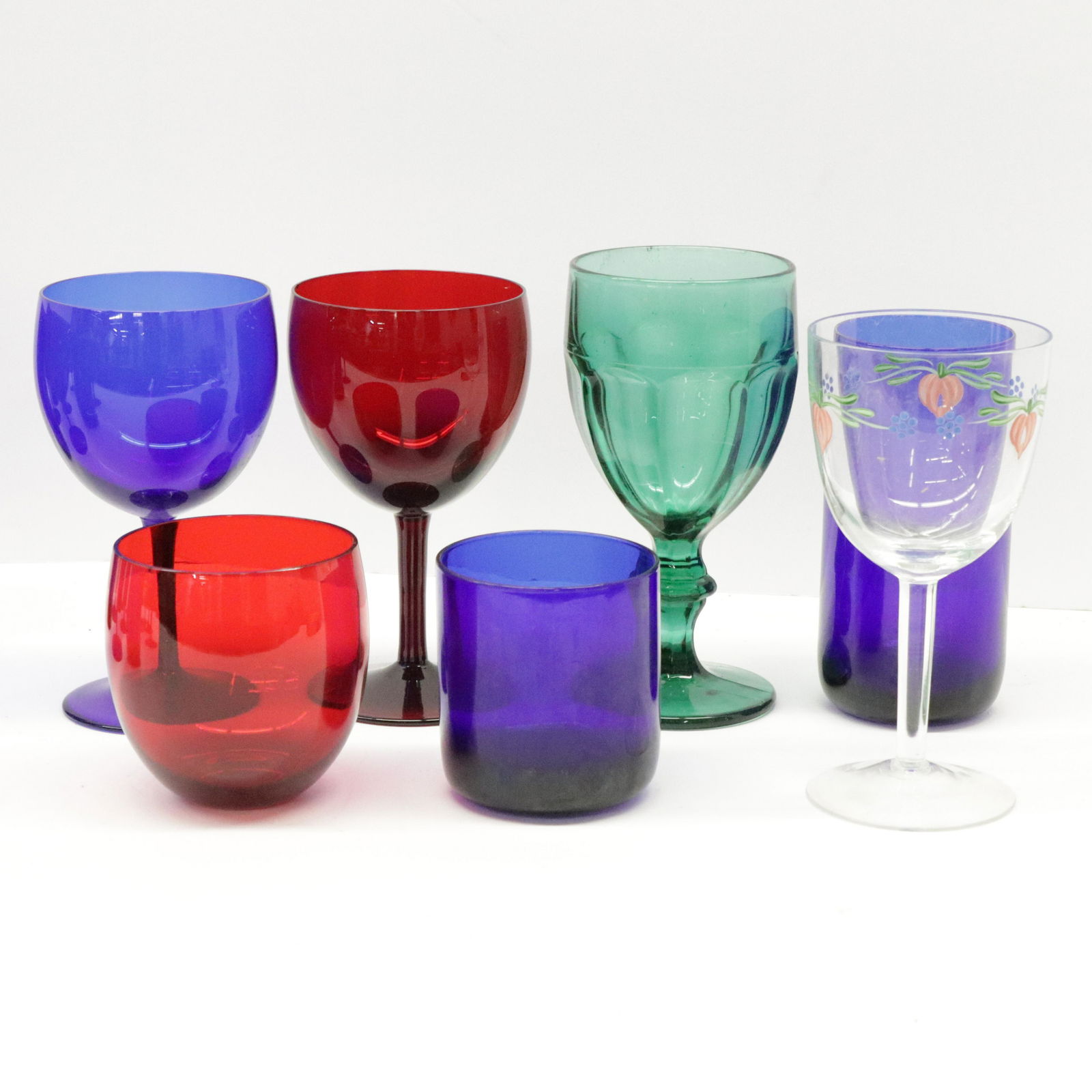 Mixed Colored Glass Stemware, 56 pc. (1 of 5)