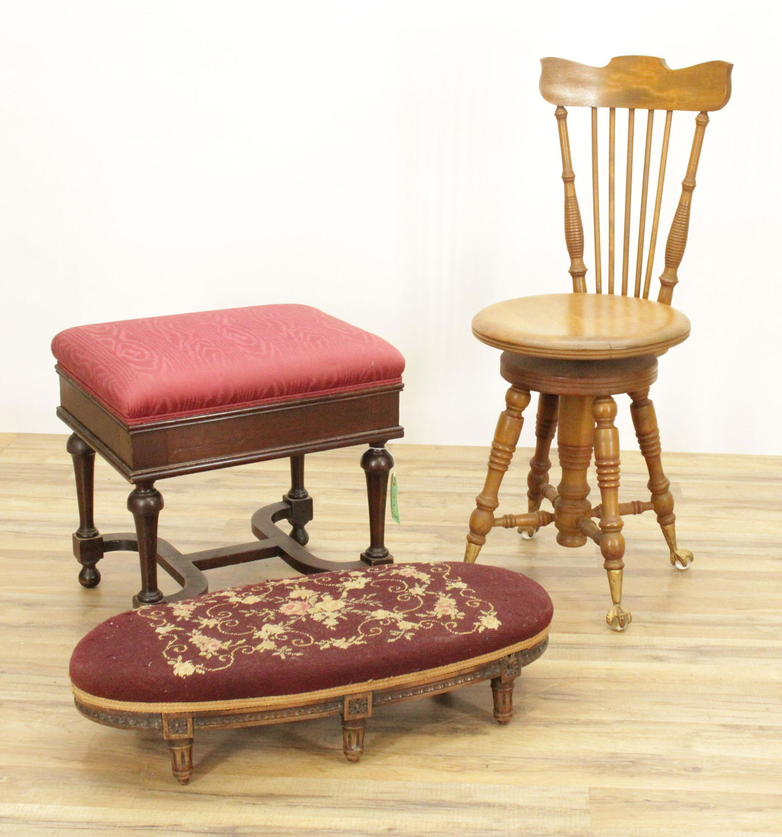 Piano Bench, Foot Stool & Bench with Drawer (1 of 3)