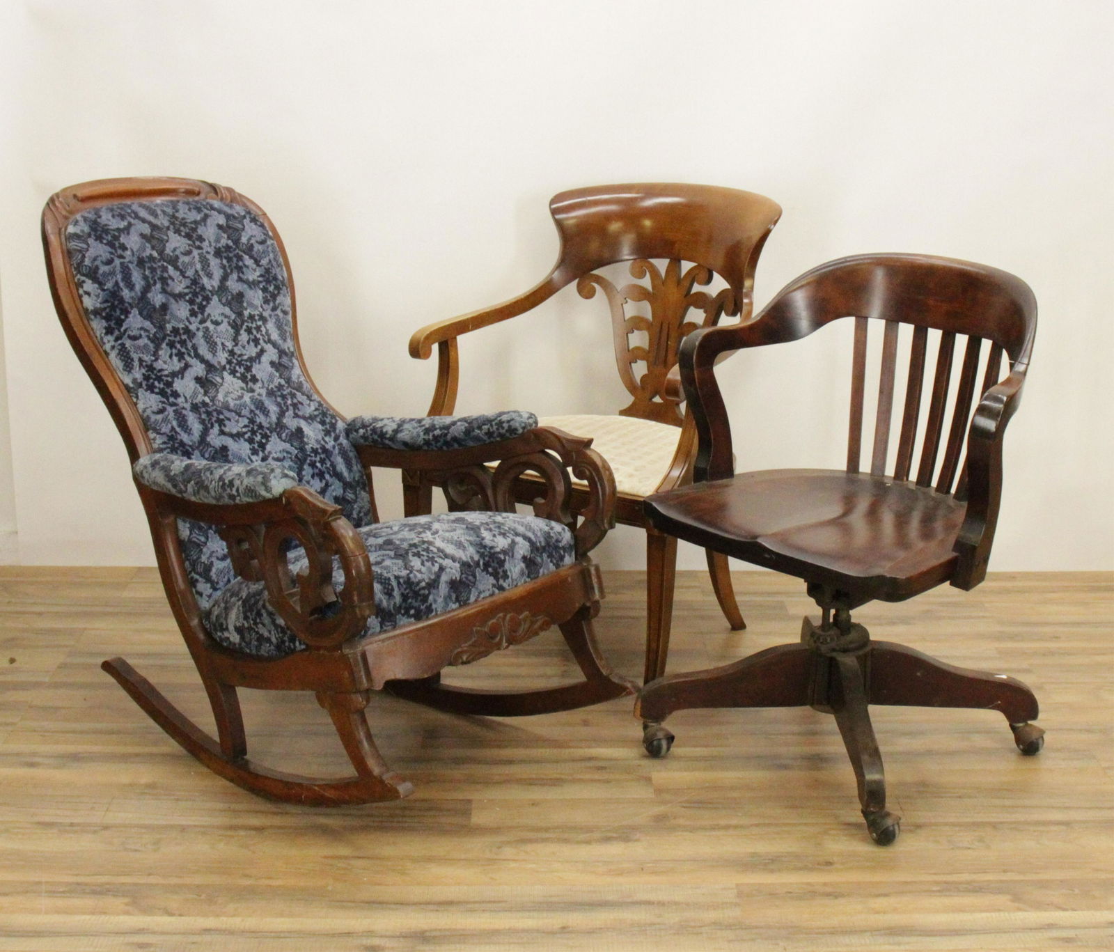 Victorian Rocker & Armchair, Desk Chair (1 of 4)