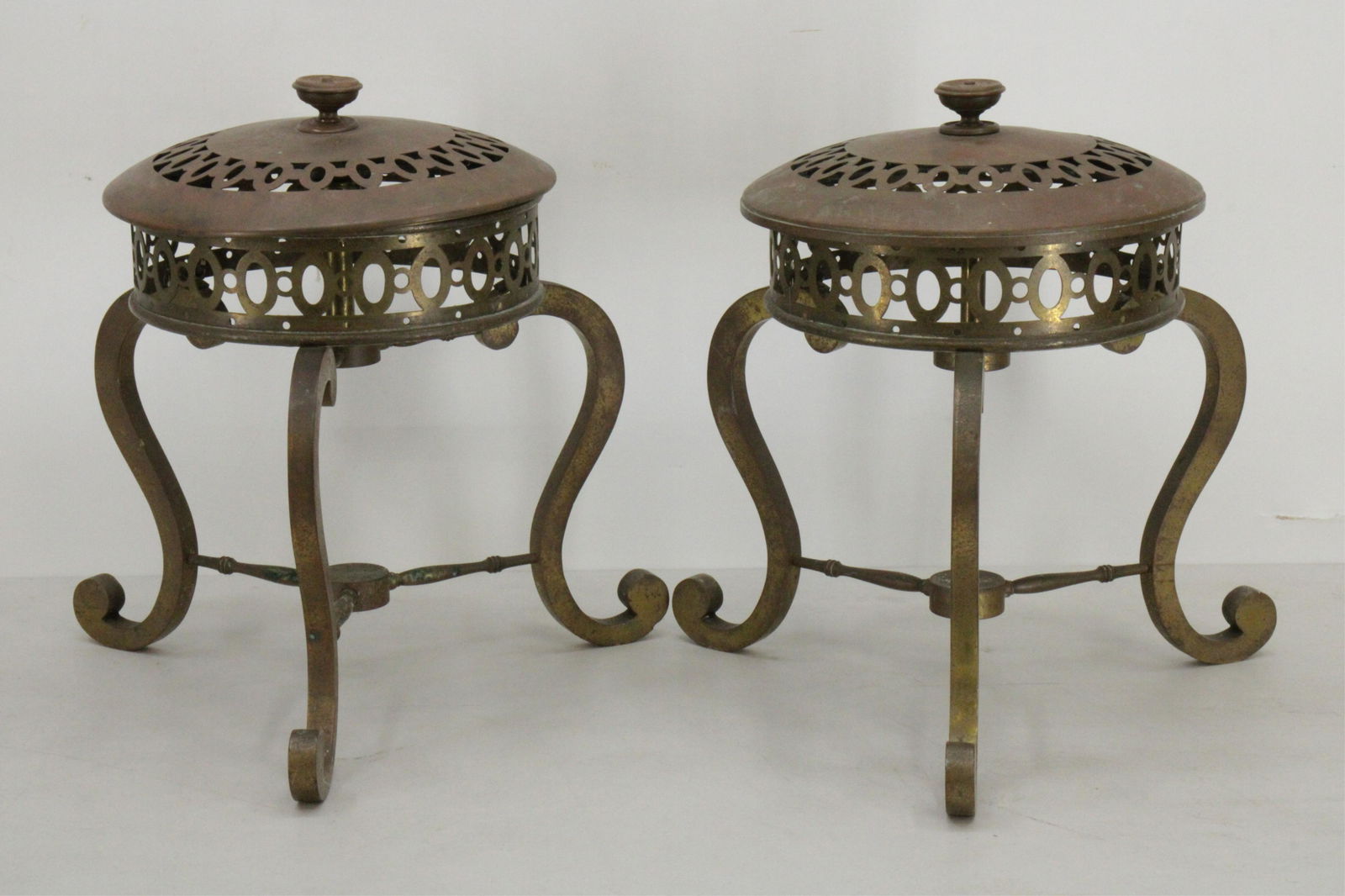 Pair Georgian Style Brass Stands (1 of 4)