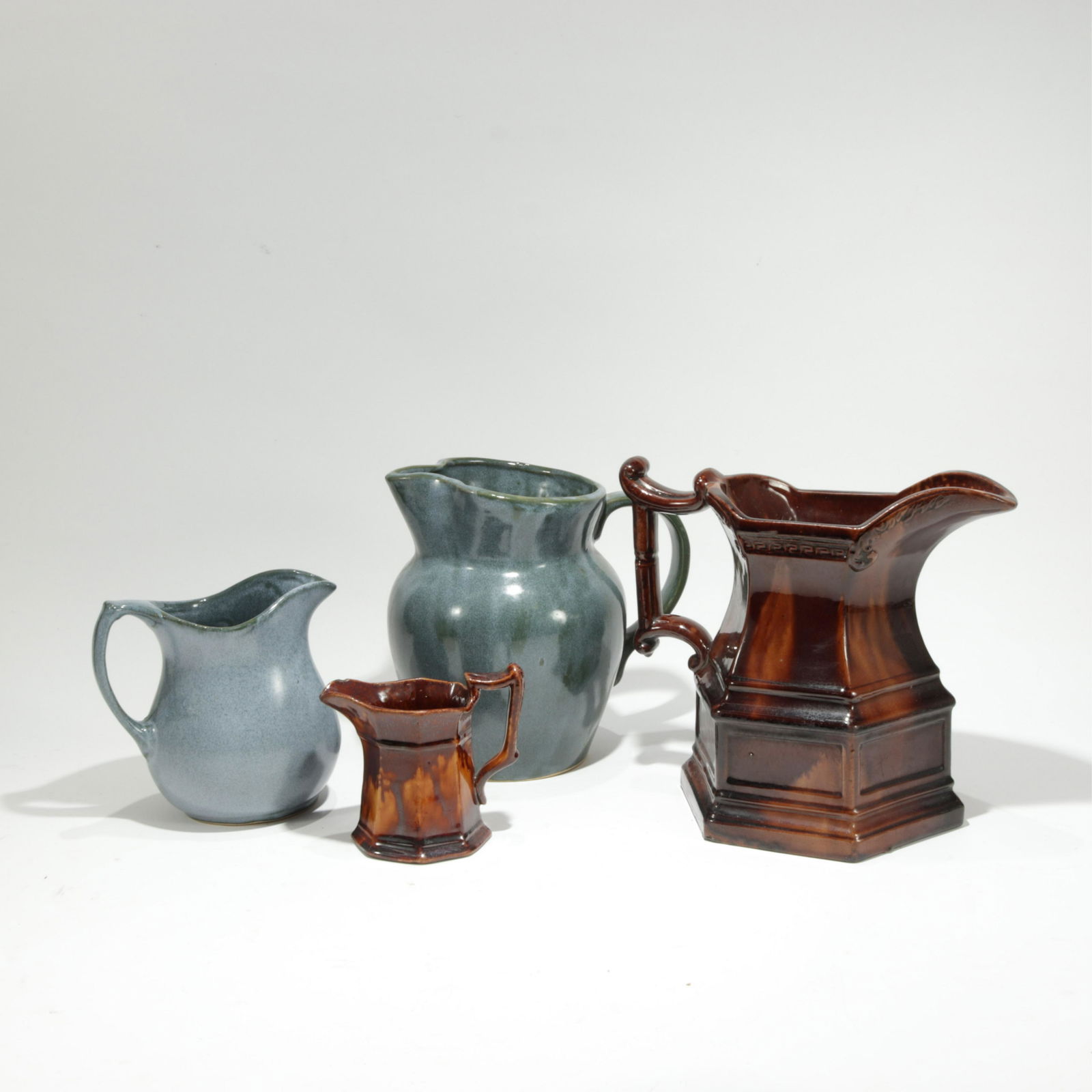 Group of 4 American Pottery Pitchers Roseville (1 of 6)