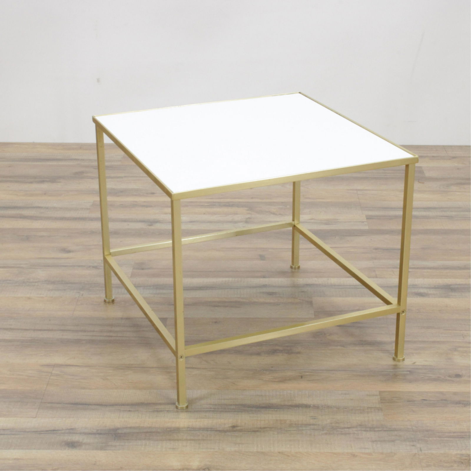 Paul McCobb Style Metal/Vitrolite Top Table (1 of 5)