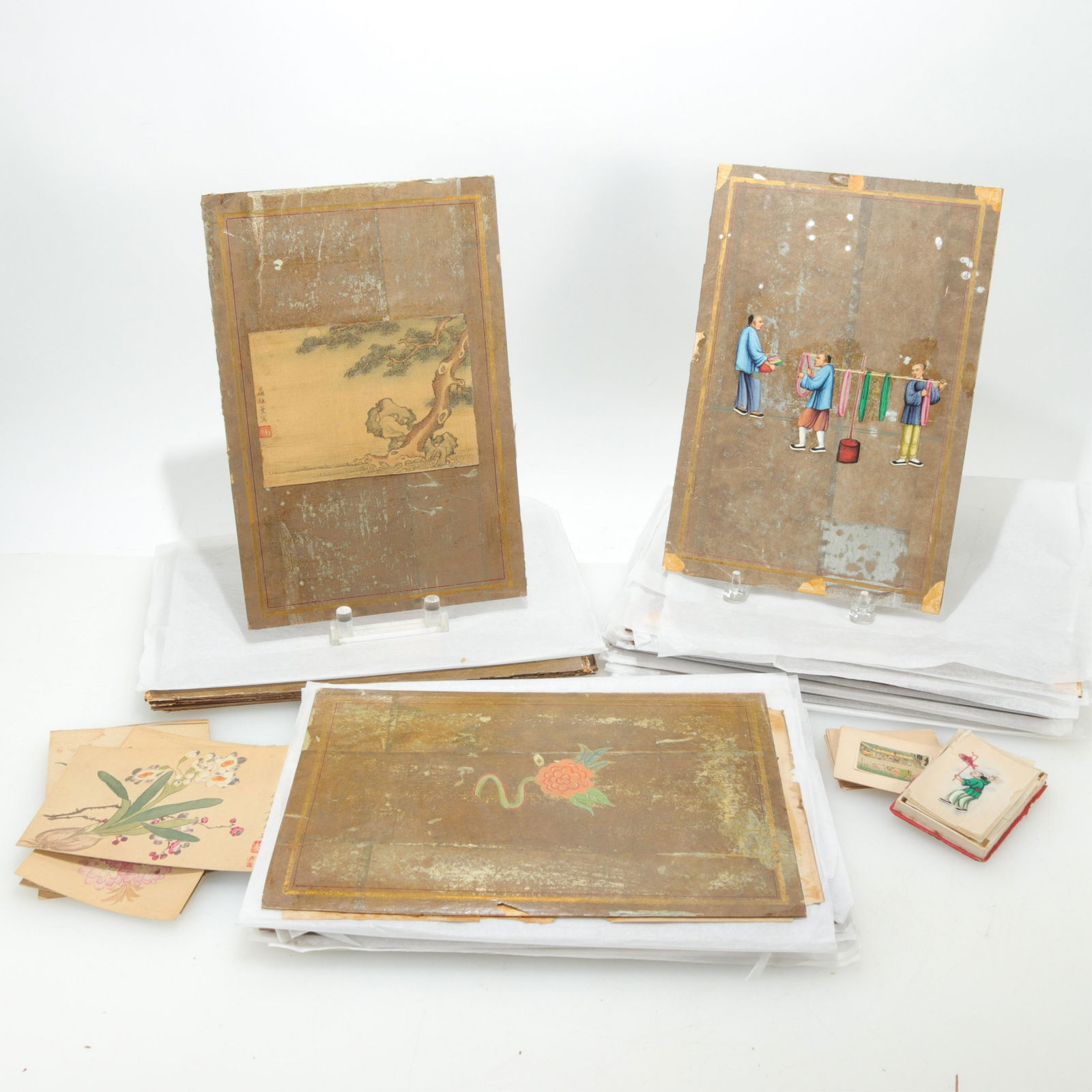 Chinese Pith Paintings on Board  & Japanese Art (1 of 18)