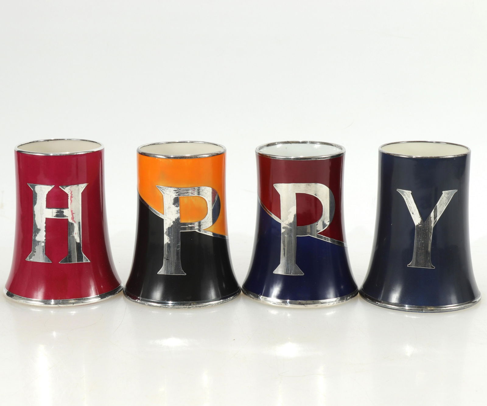 Four Vintage Ivy League Porcelain Tankards (1 of 9)