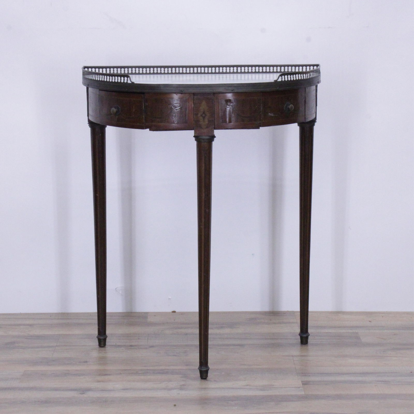 Louis XVI Style Inlaid Mahogany Console (1 of 7)