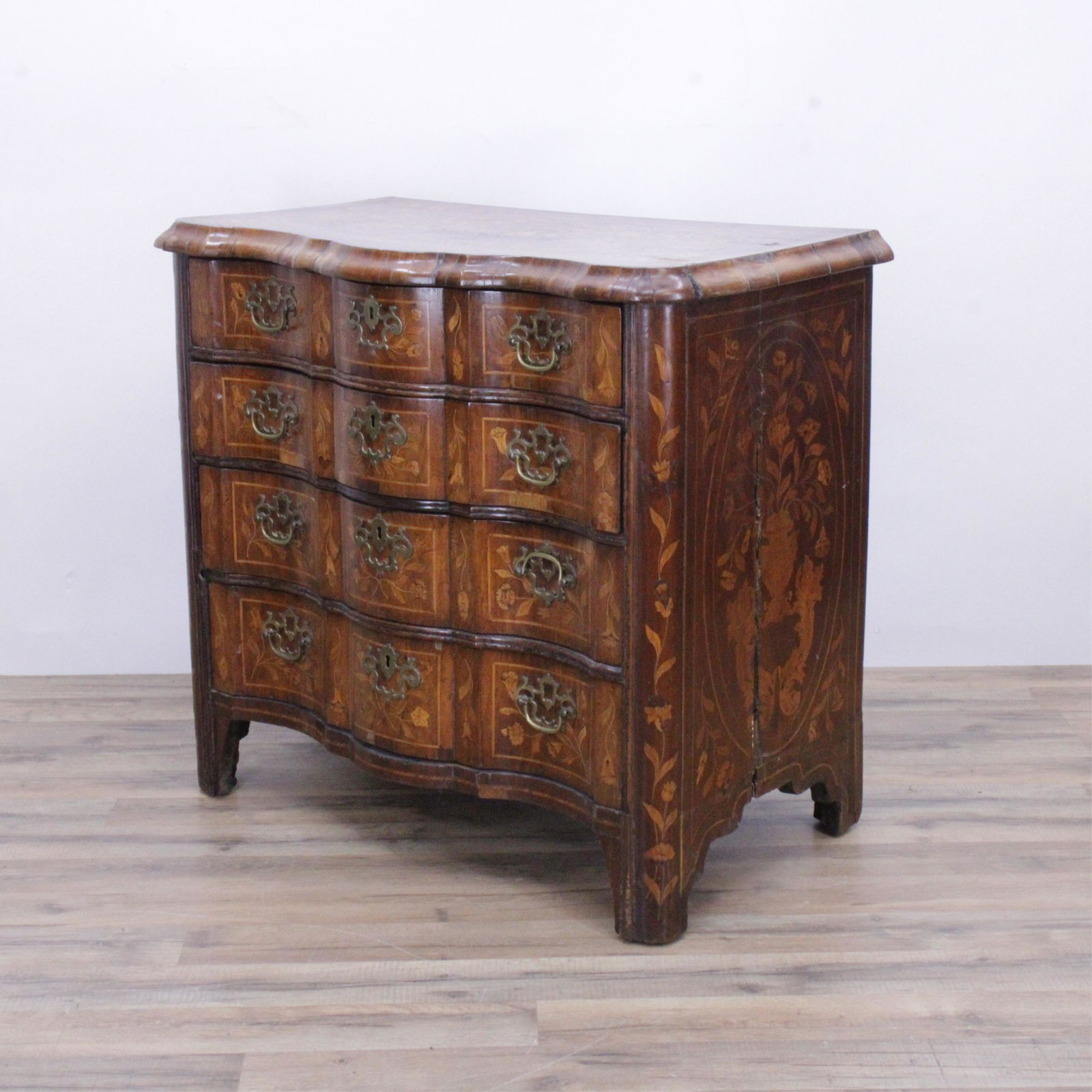 Dutch Rococo Mahogany & Marquetry Chest, 18th C. (1 of 10)