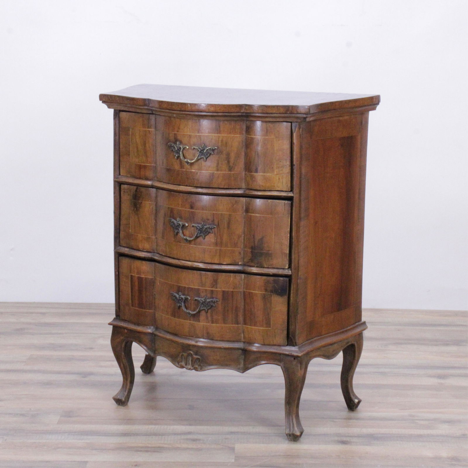 Small Italian Rococo Inlaid Walnut Commode (1 of 7)