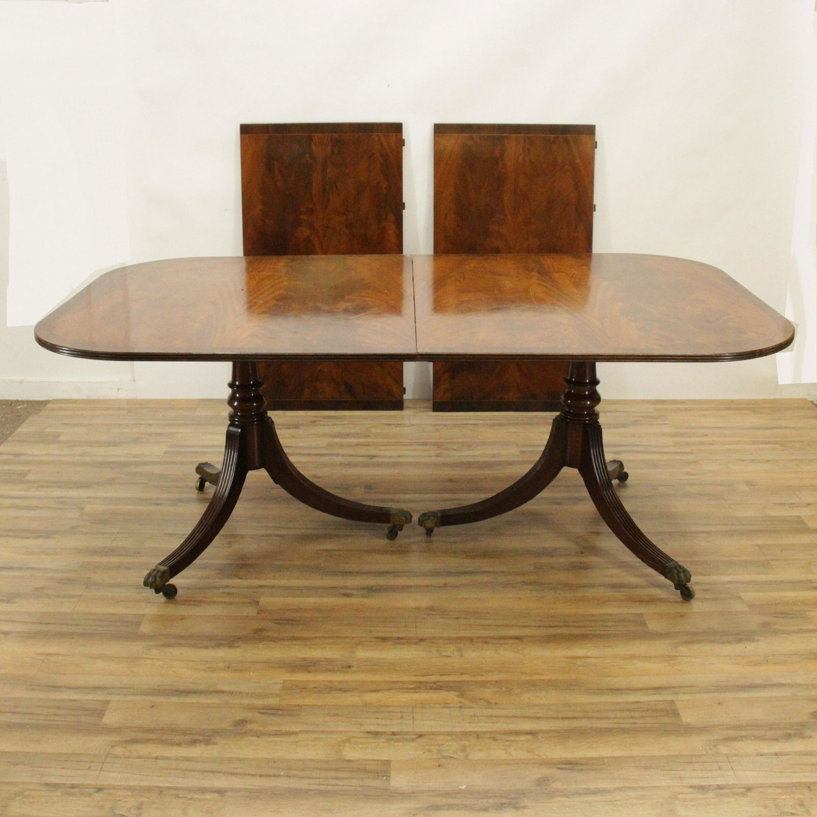 George III Inlaid Mahogany 2-Pedestal Dining Table (1 of 9)