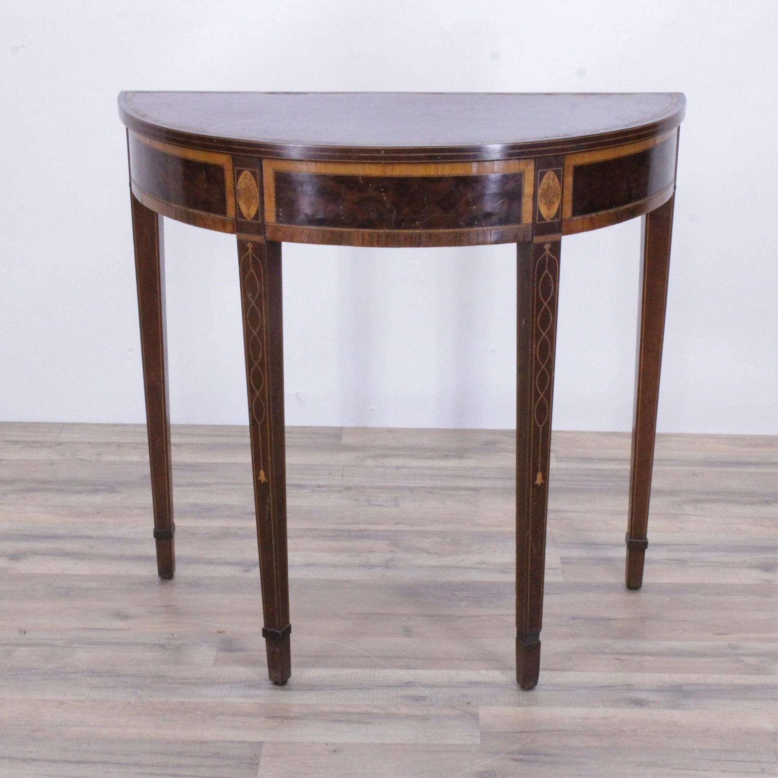 George III Mahogany  Demi Lune Table (1 of 8)