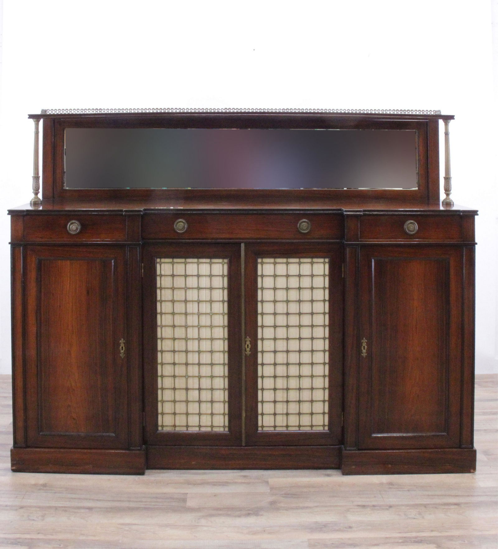Regency Style Brass Mtd Rosewood Side Cabinet (1 of 6)