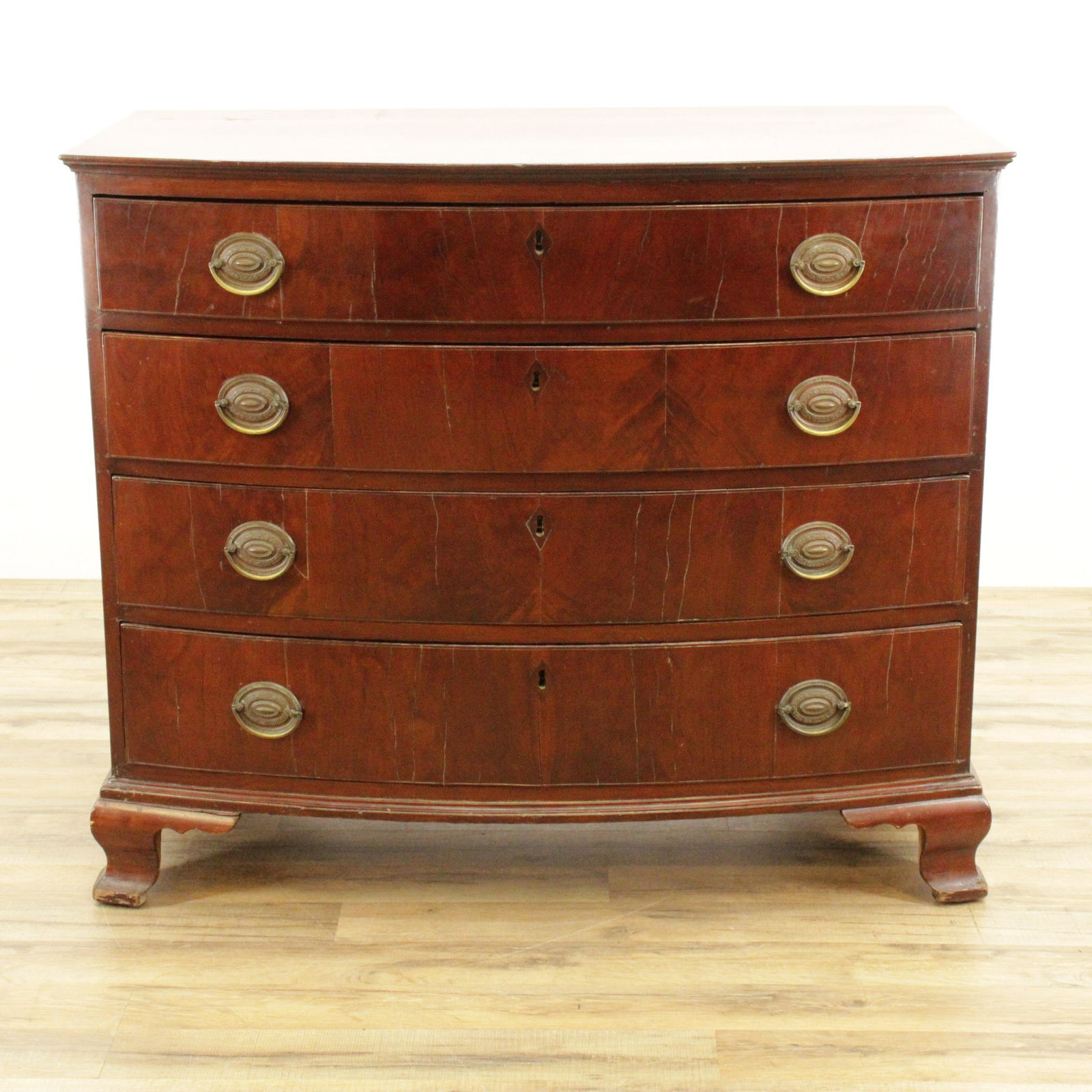 American Chippendale Bow Front Chest (1 of 5)