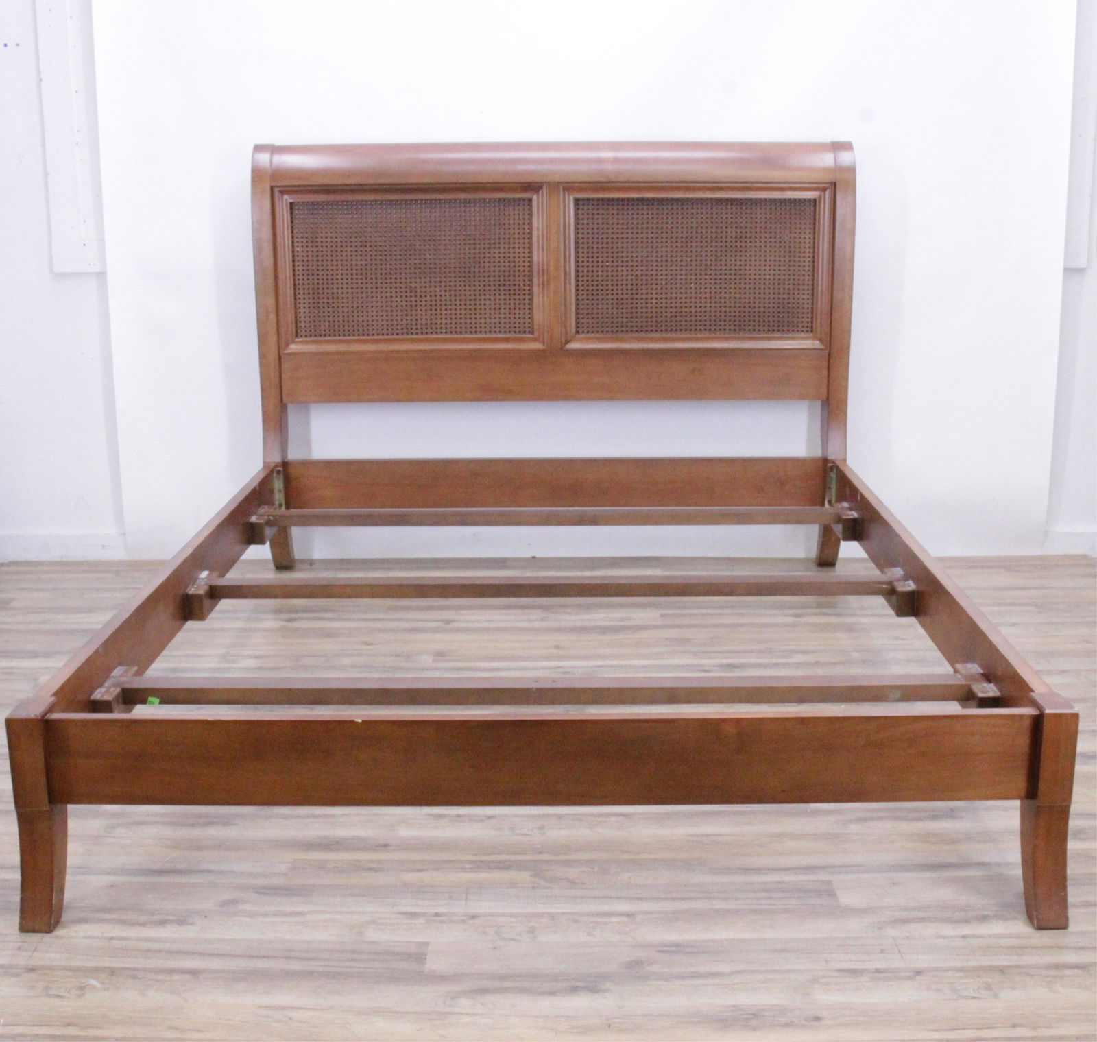 Empire Style Carved Cherry Queen Sleigh Bed (1 of 6)