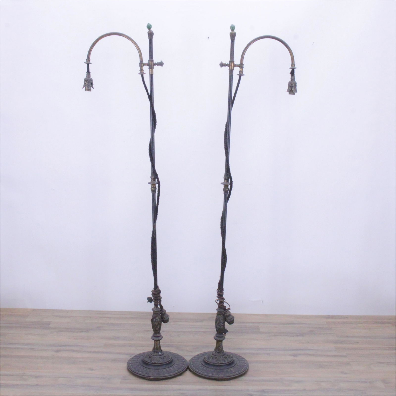 Pair Renaissance Revival Metal Floor Lamp (1 of 6)