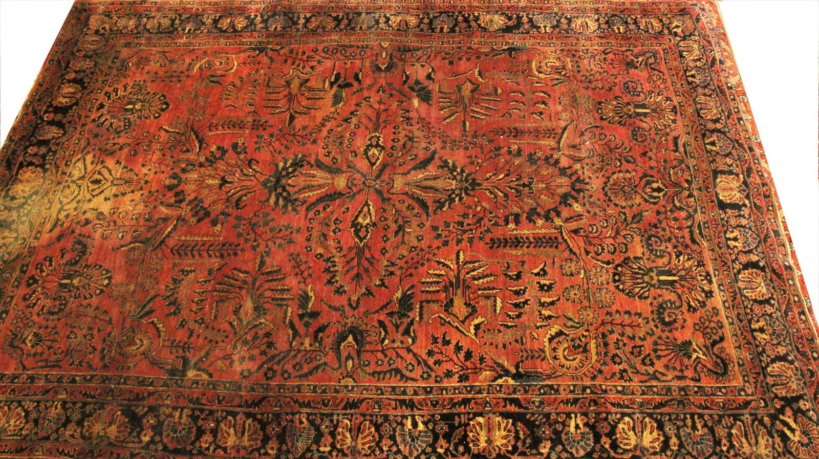 Antique Sarouk Carpet 8-9 x 11-10 (1 of 8)
