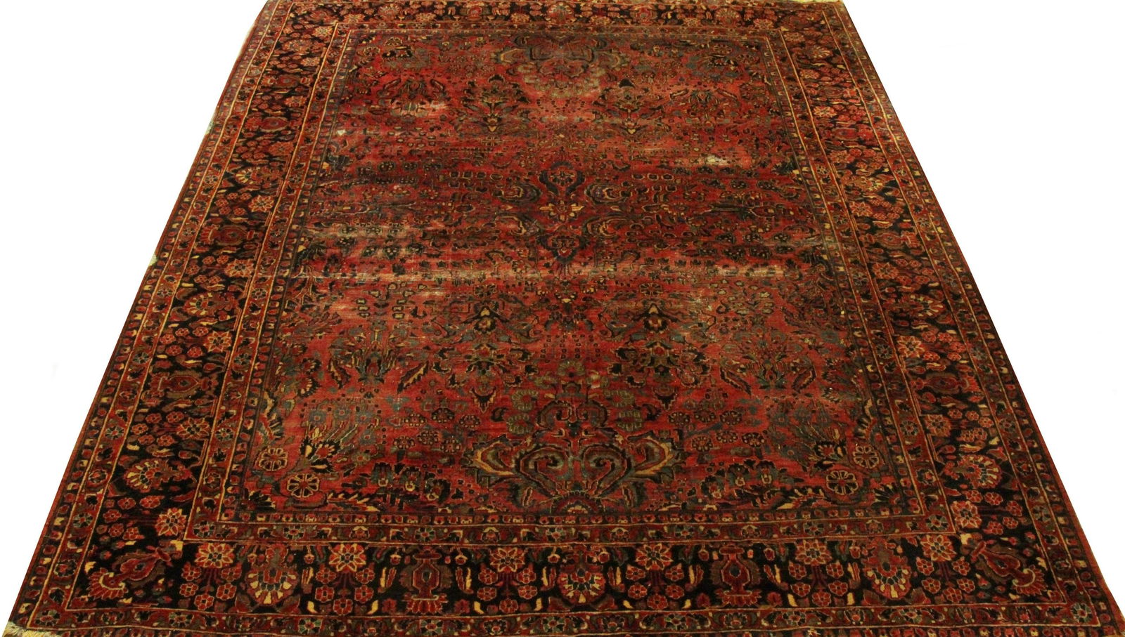 Antique Sarouk Carpet 9-6 x 11-6 (1 of 13)