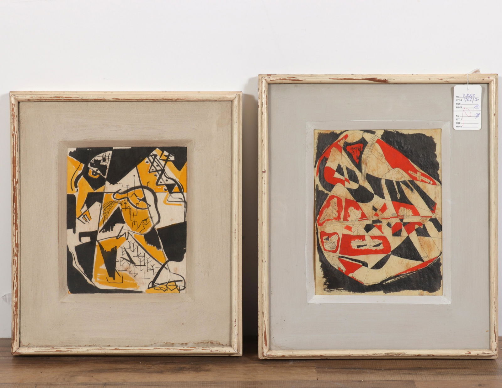 Two Audrey Skaling (1912-2009) W/C Paper, Silk (1 of 5)