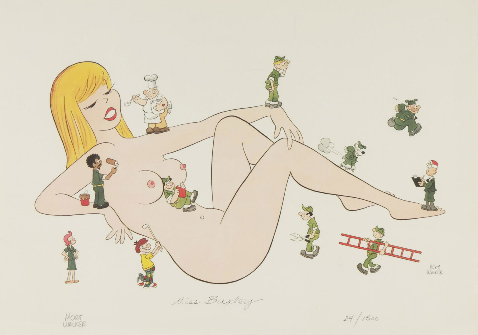 Mort Walker - Miss Buxley - color print (1 of 11)
