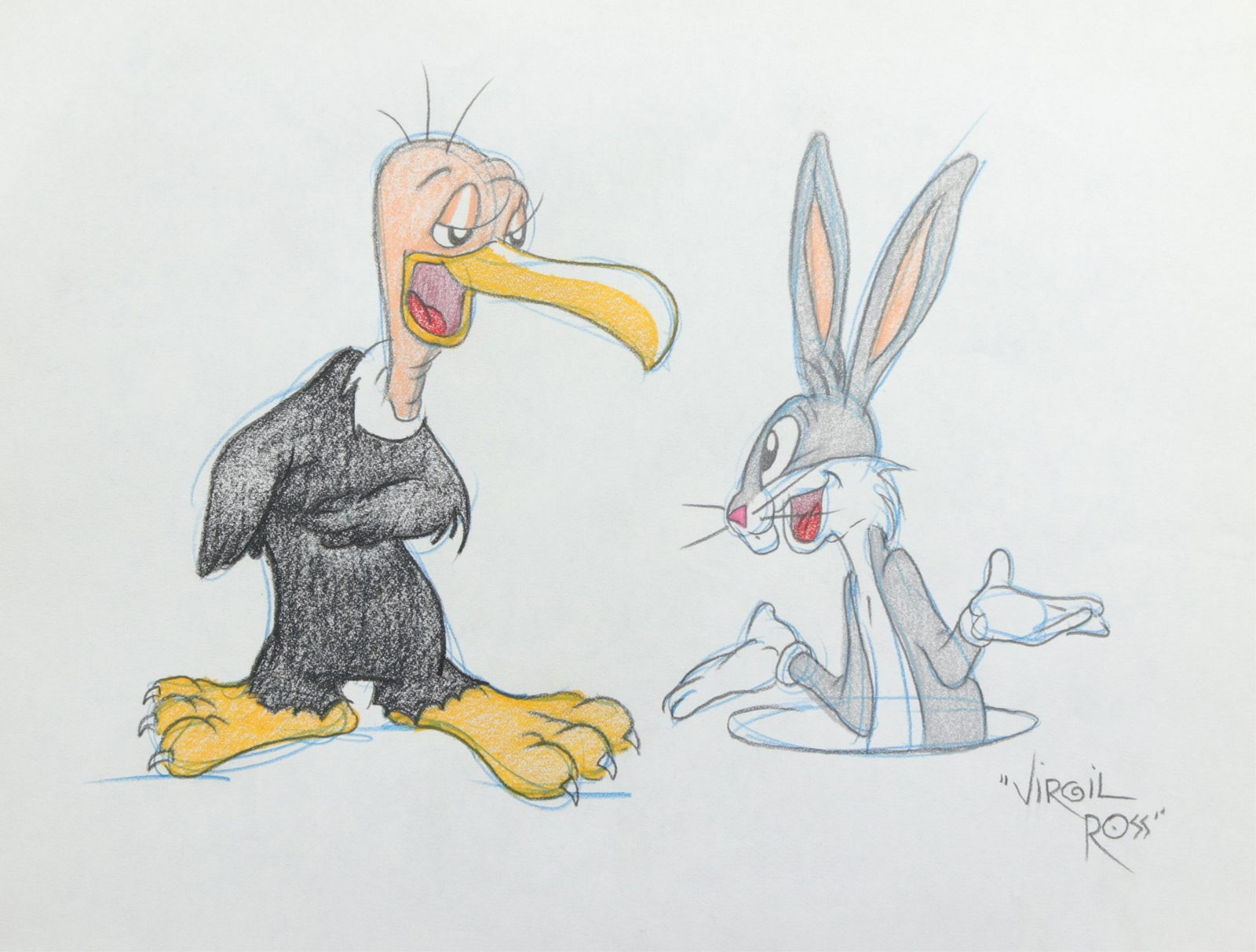 VIRGIL ROSS - BEAKY BUZZARD BUGS BUNNY - DRAWING (1 of 4)