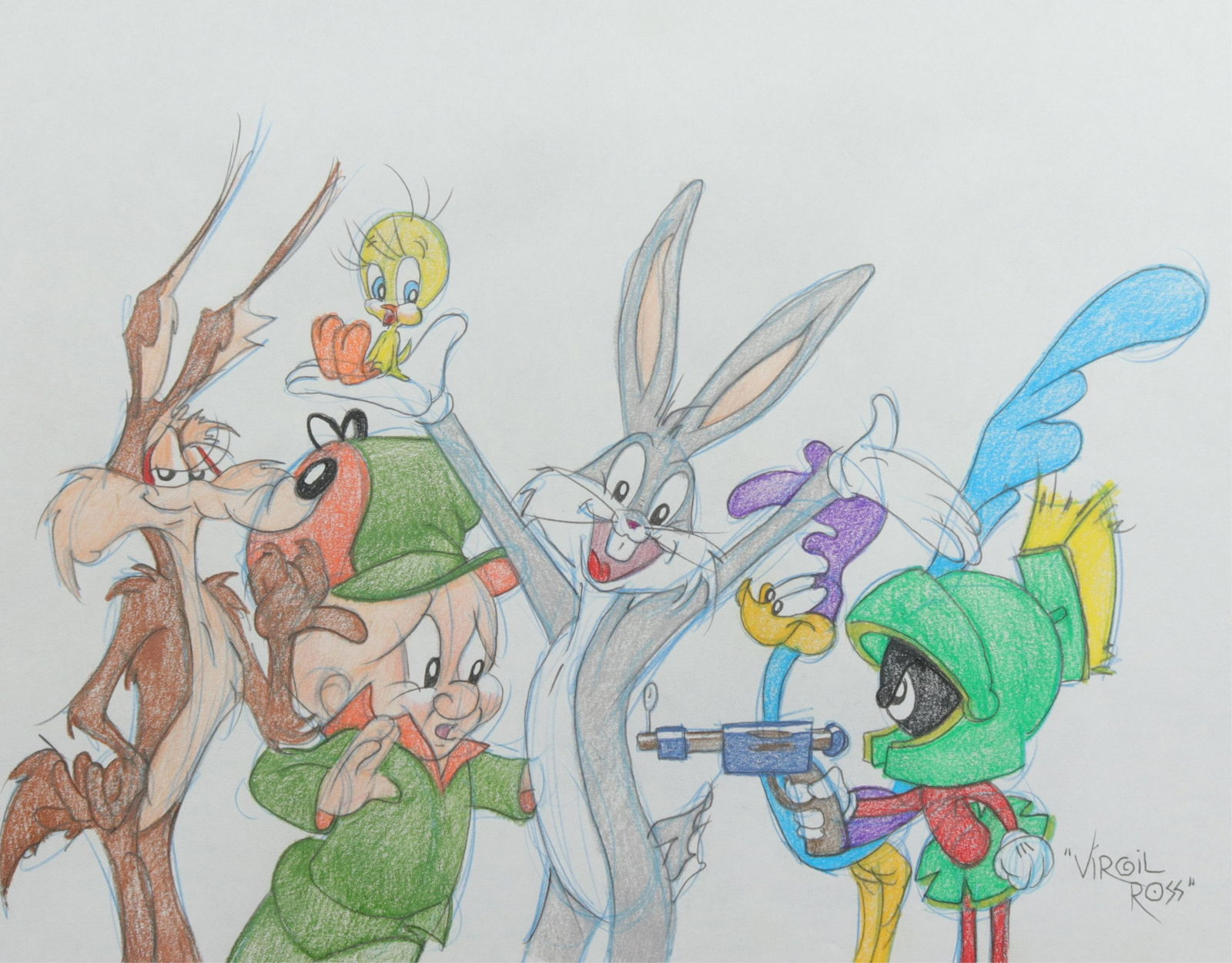 VIRGIL ROSS - BUGS BUNNY & FRIENDS - DRAWING (1 of 5)