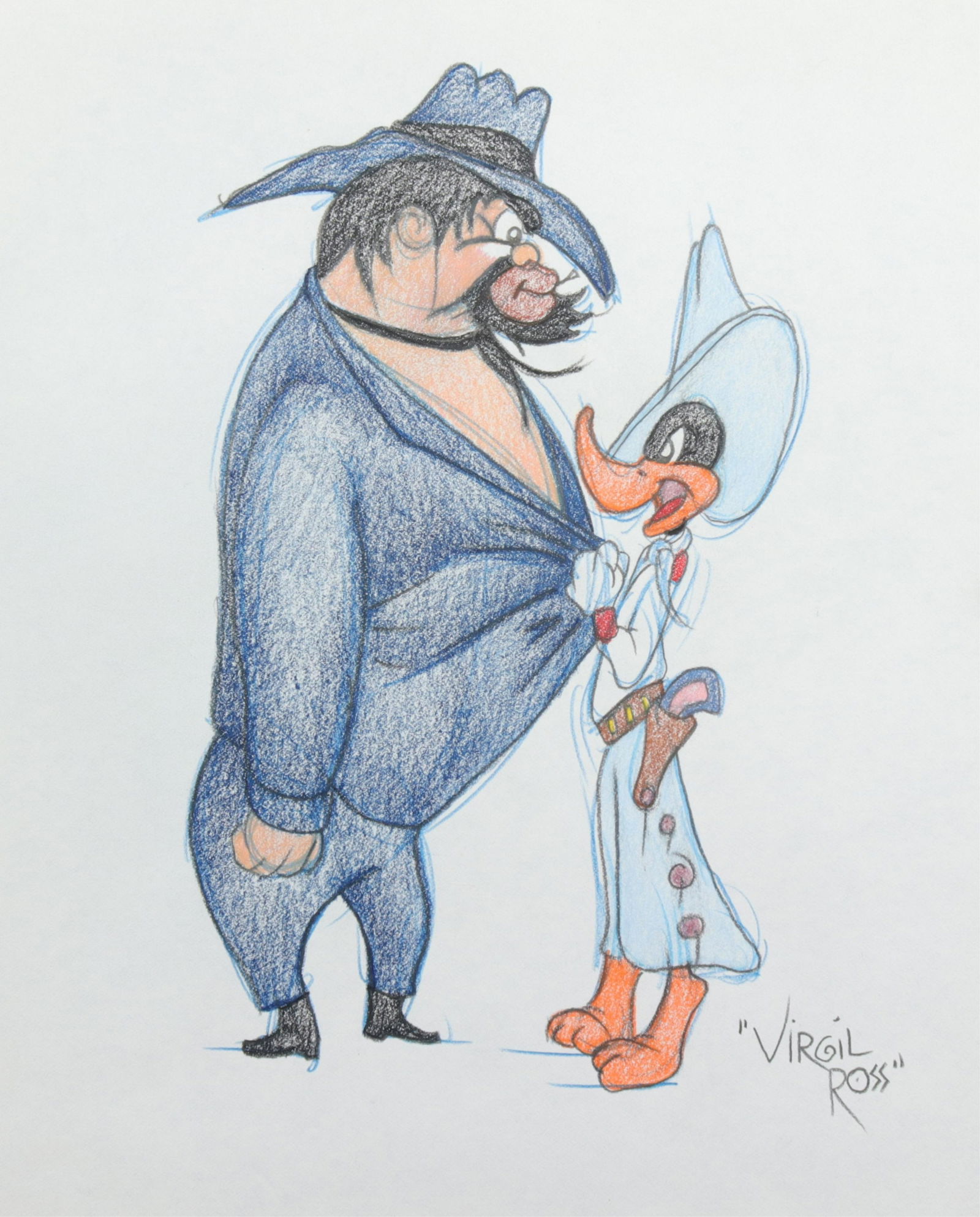 VIRGIL ROSS - DRIP-ALONG DAFFY  - DRAWING (1 of 4)