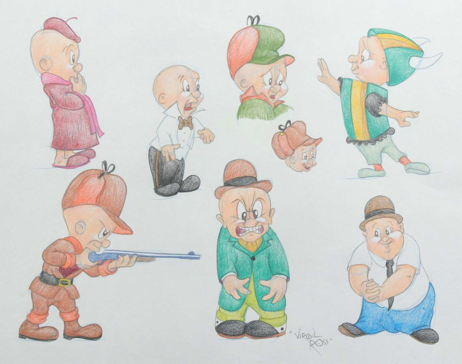 VIRGIL ROSS - ELMER FUDD - DRAWING (1 of 5)
