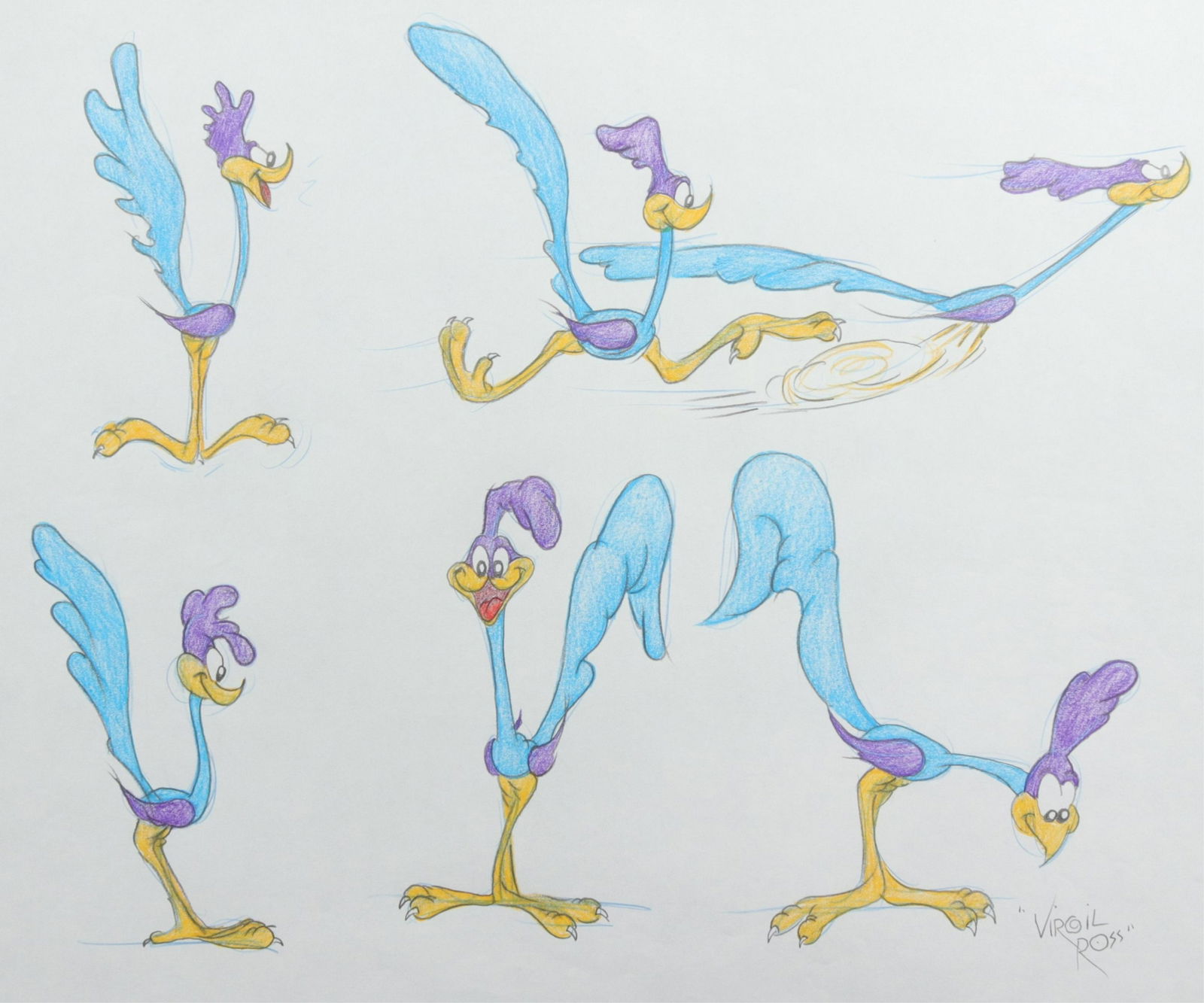 VIRGIL ROSS - ROAD RUNNER - DRAWING (1 of 5)