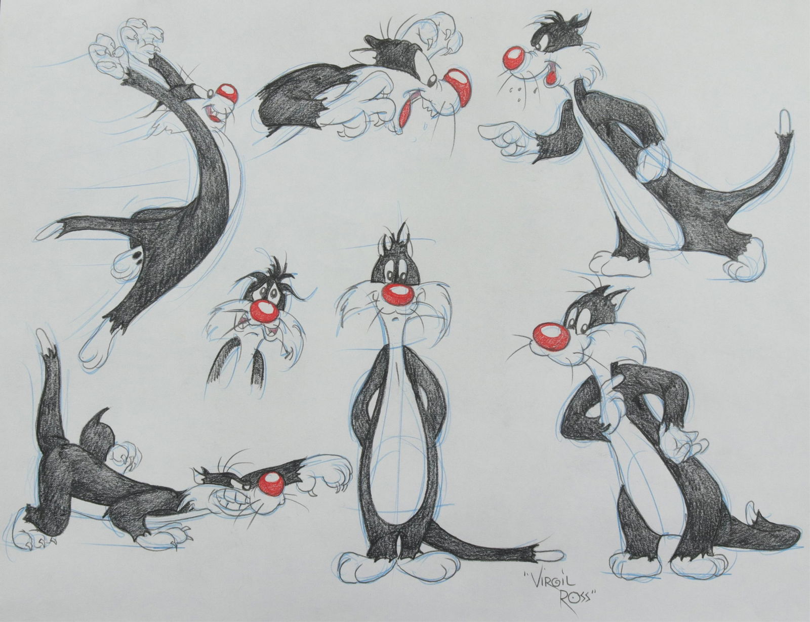 VIRGIL ROSS - SYLVESTER CAT - DRAWING (1 of 5)