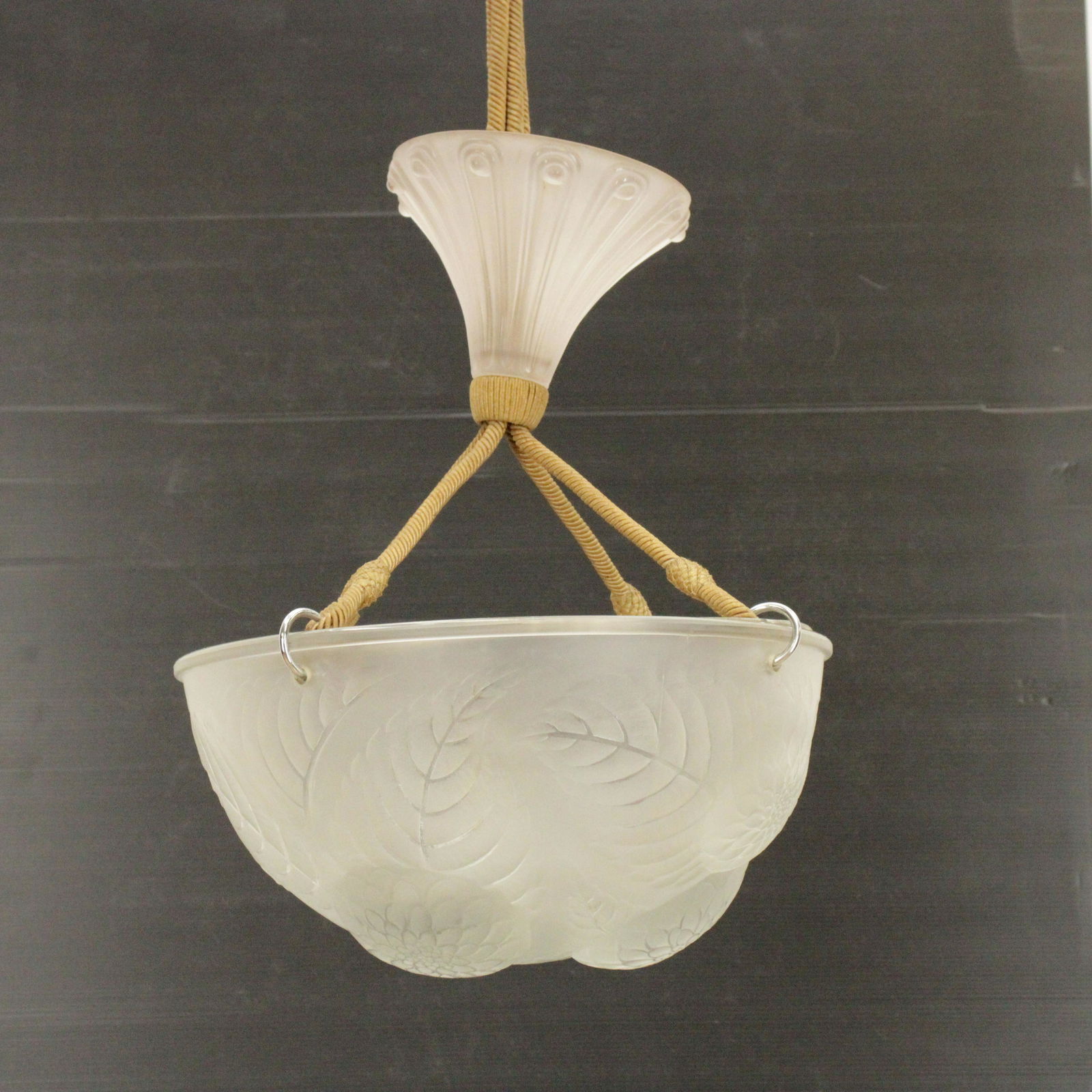 Rene Lalique Frosted Glass Ceiling Fixture (1 of 5)