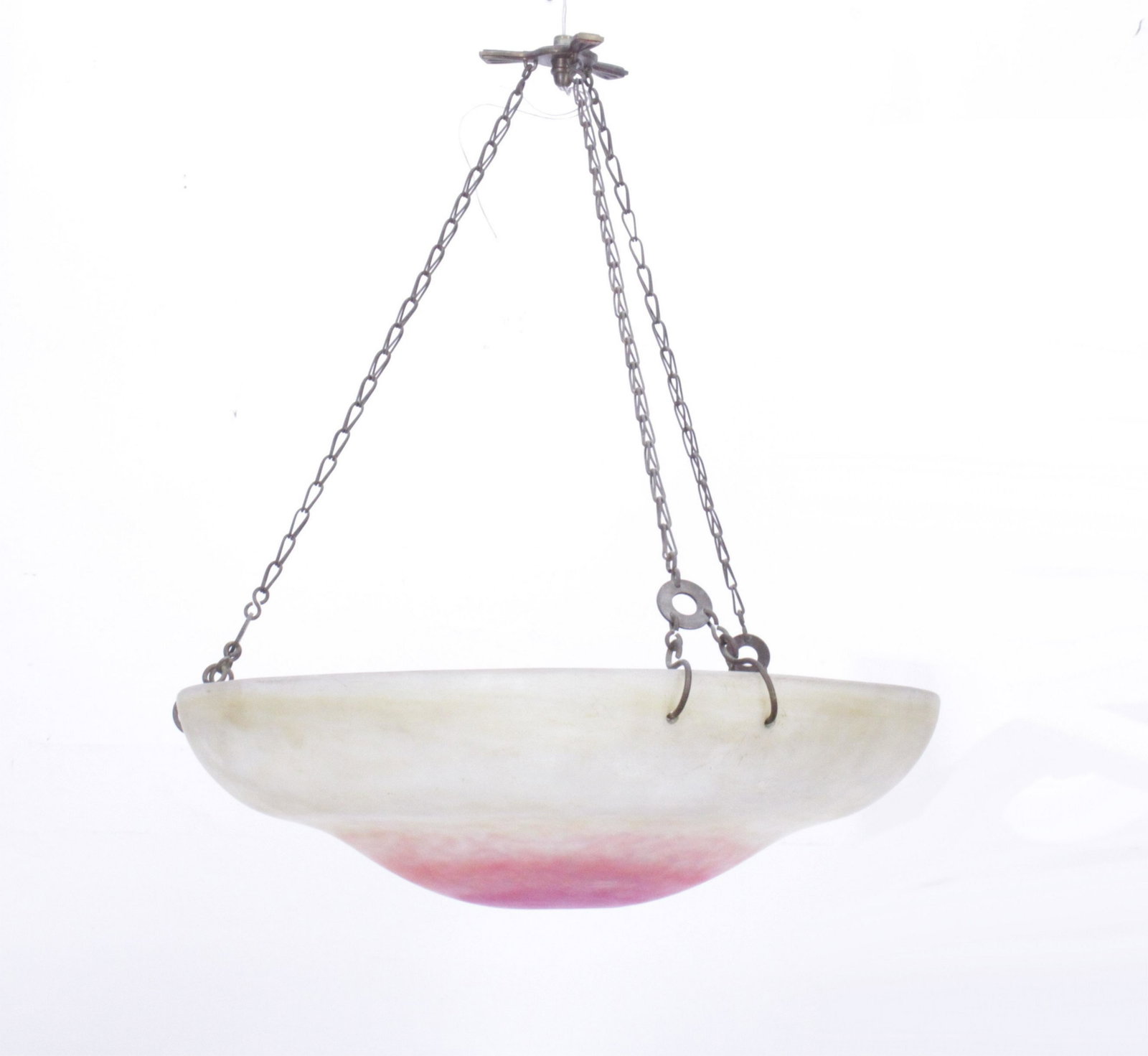 Mueller Freres Art Glass Dome Chandelier, E 20th C: Mueller Freres Art Glass Dome Chandelier, Early 20th C. (KESS541)(MS) Dimensions: 20.85" Dia. x 24.5" H Property from the estate of Joan Kessler, Kew Gardens, NY. Joan Kessler was a well regarded text