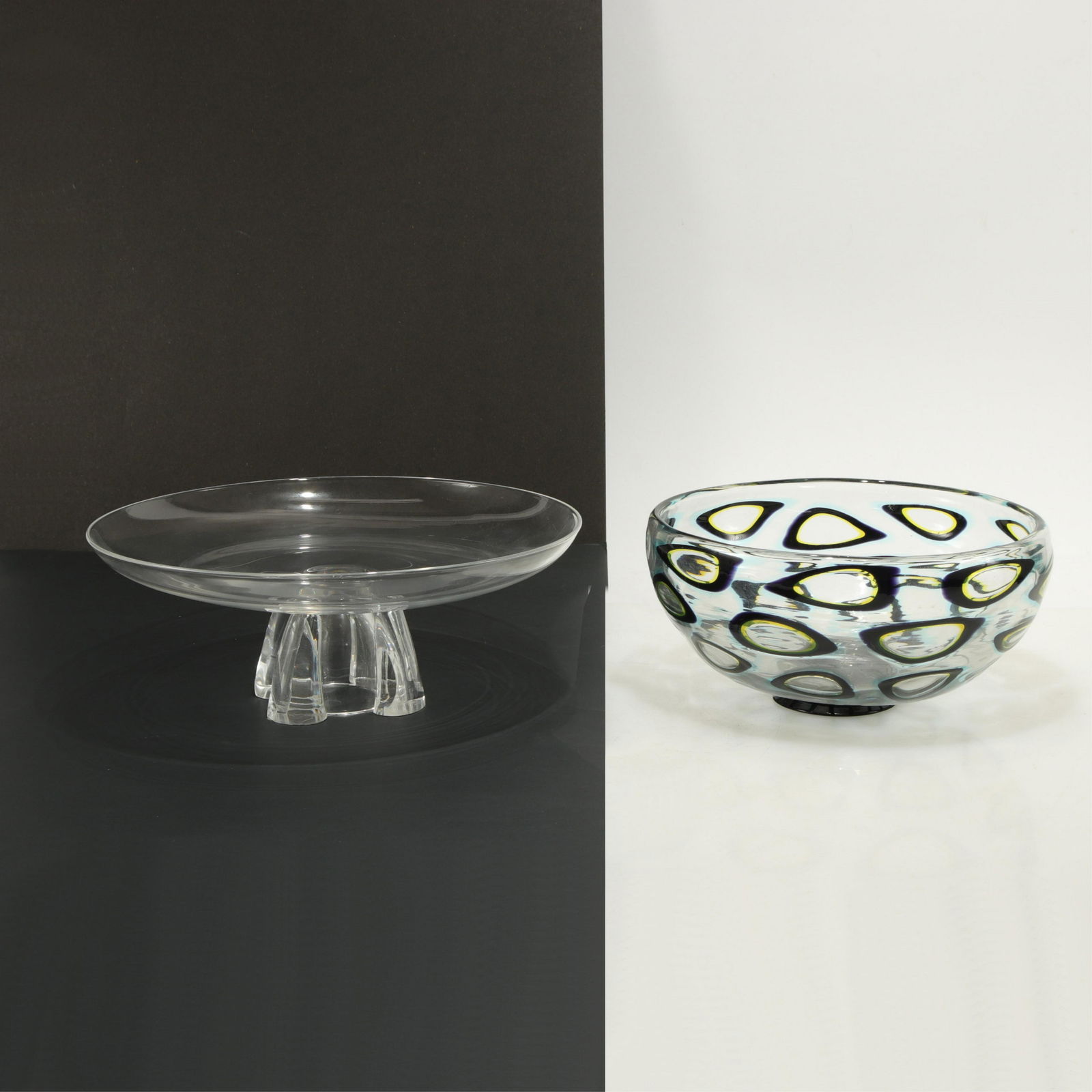 Steuben and Modern Glass Compote & Bowl (1 of 6)