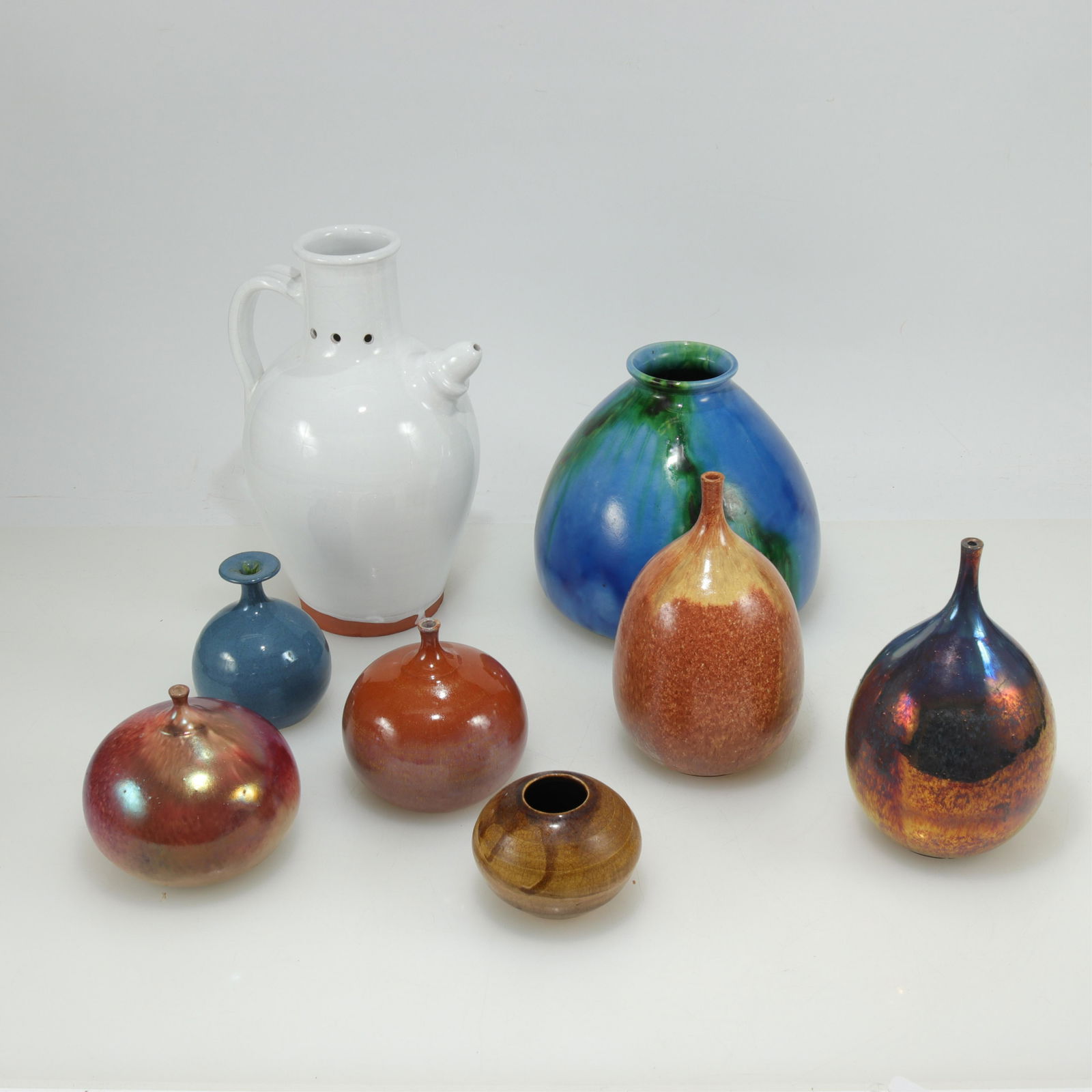 6 Modern Artist Signed Ceramic Vases & Ewer (1 of 7)