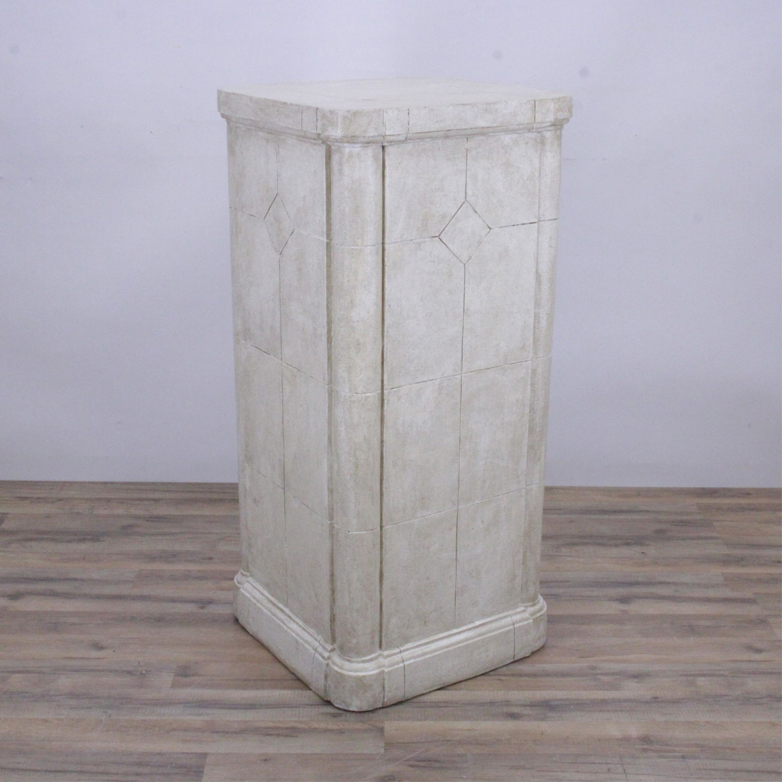 Gothic Style Faux Marble Painted Plaster Pedestal (1 of 6)