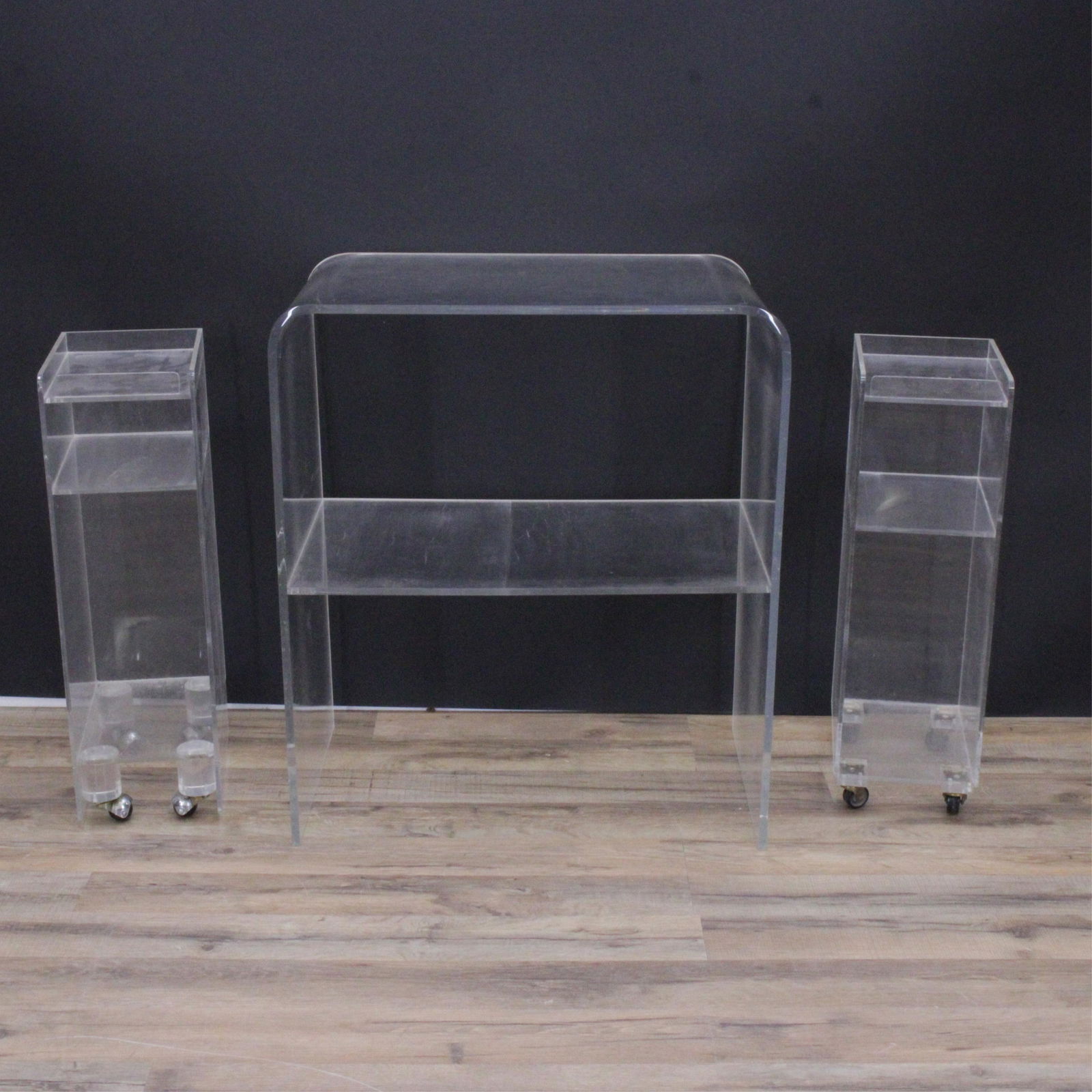 3 Midcentury Modern Plexi Glass Tables (1 of 6)