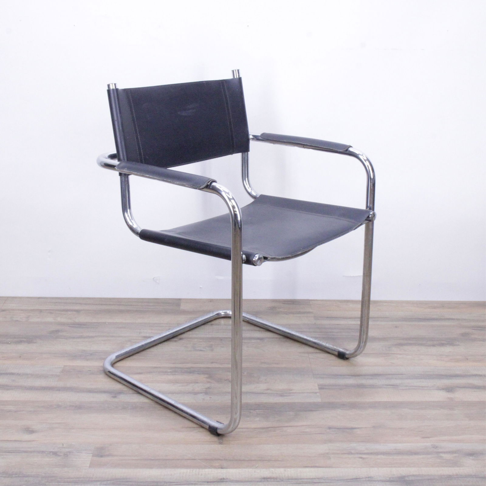 Marcel Breuer Style Chrome & Leather Armchair (1 of 5)